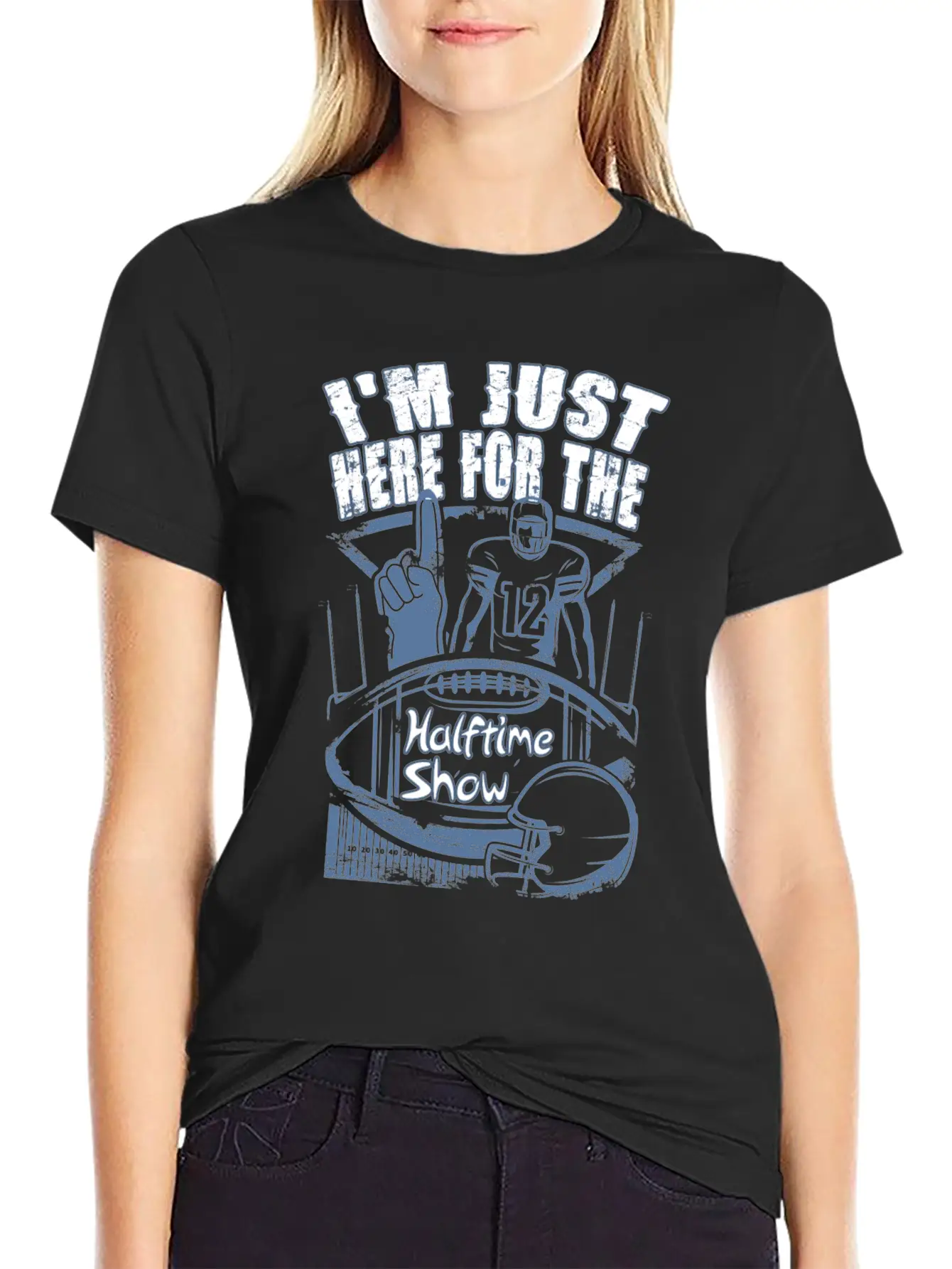 I'm Just Here For The Halftime Show Game Day Essential Cotton Tee For Daily Outfits – Unisex Style