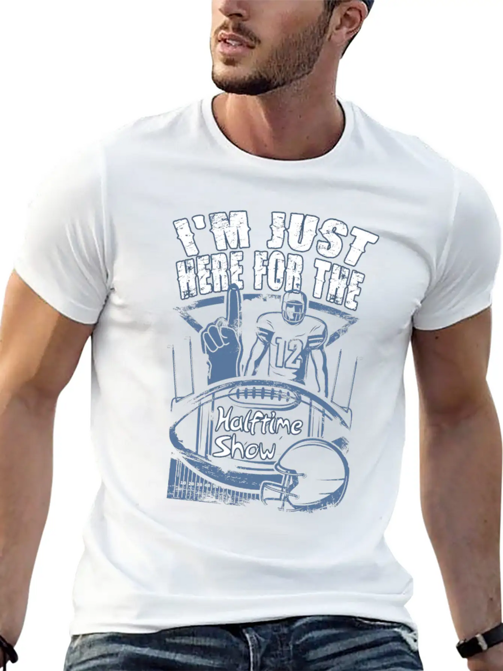 I'm Just Here For The Halftime Show Game Day Essential Cotton Tee For Daily Outfits – Unisex Style