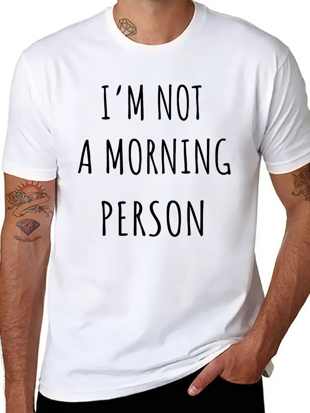 I'm Not A Morning Person Breathable Graphic T-Shirt – Perfect For Casual Days