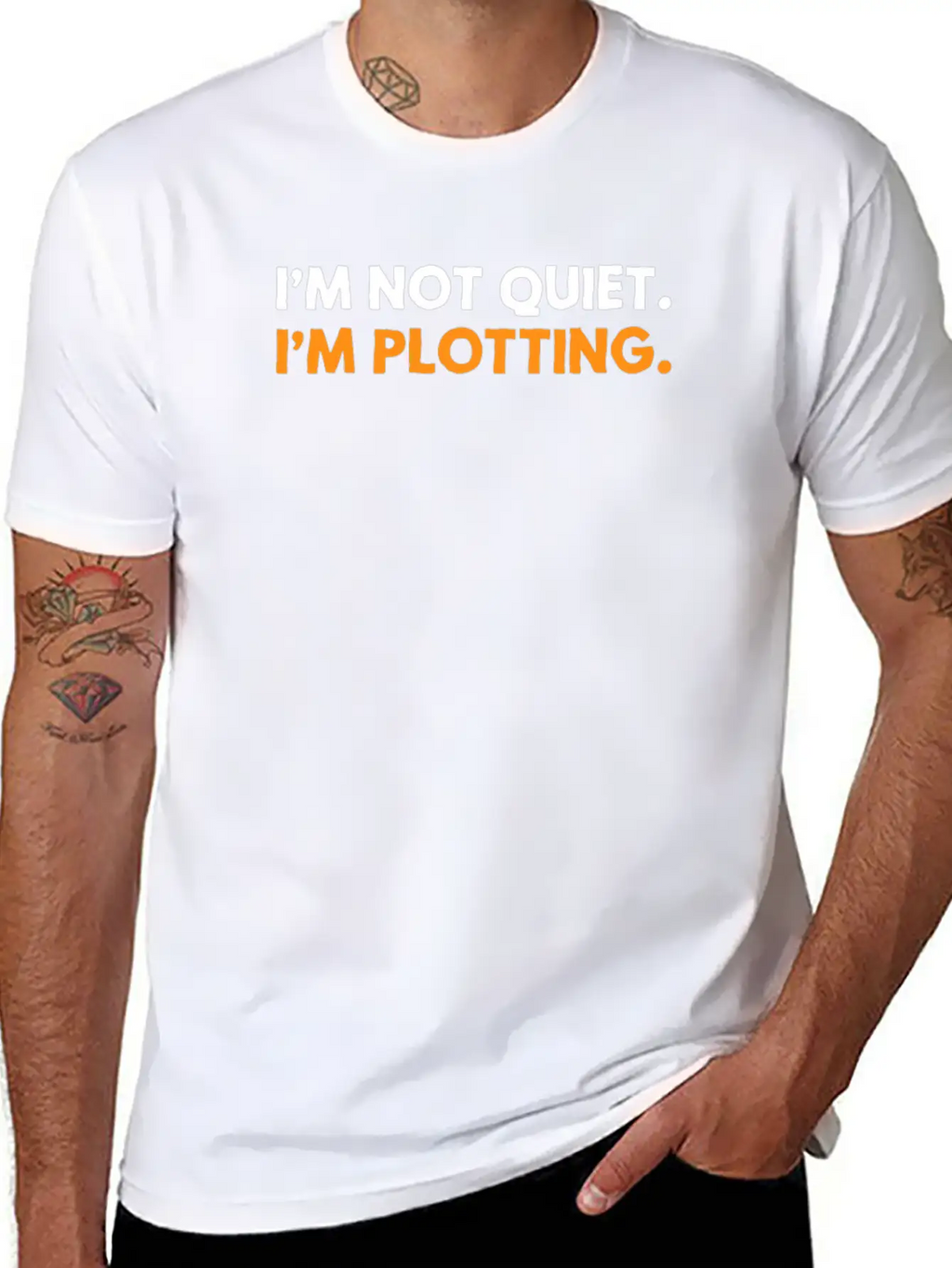 I'm Not Quiet I'm Plotting Funny Introvert Timeless Short Sleeve Tee – Comfy And Minimalist Design