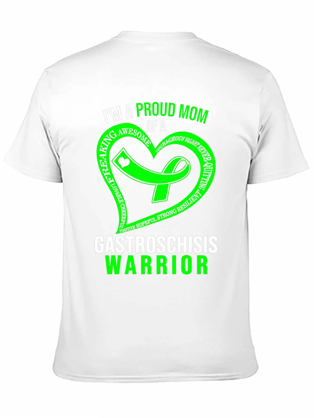 I'M Proud Mom Of Gastroschisis Warrior Green Ribbo Classic Cotton Tee – Unisex Comfort For Any Season