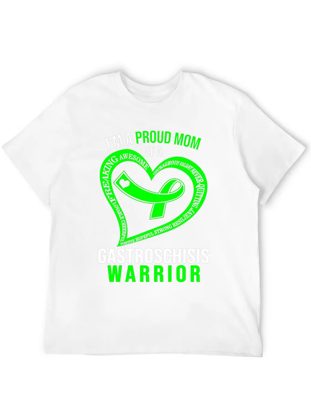 I'M Proud Mom Of Gastroschisis Warrior Green Ribbo Classic Cotton Tee – Unisex Comfort For Any Season