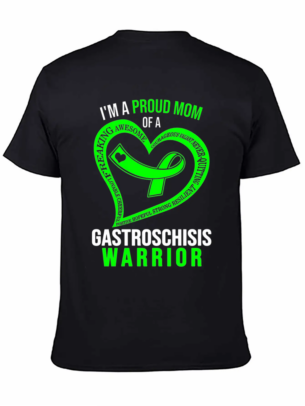 I'M Proud Mom Of Gastroschisis Warrior Green Ribbo Classic Cotton Tee – Unisex Comfort For Any Season
