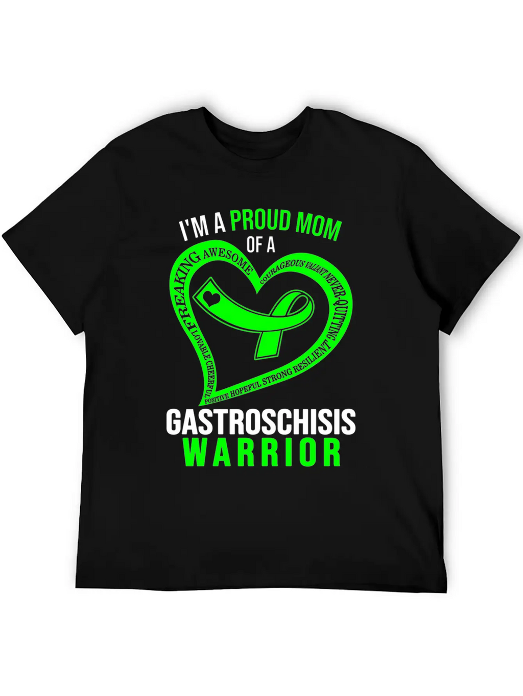 I'M Proud Mom Of Gastroschisis Warrior Green Ribbo Classic Cotton Tee – Unisex Comfort For Any Season