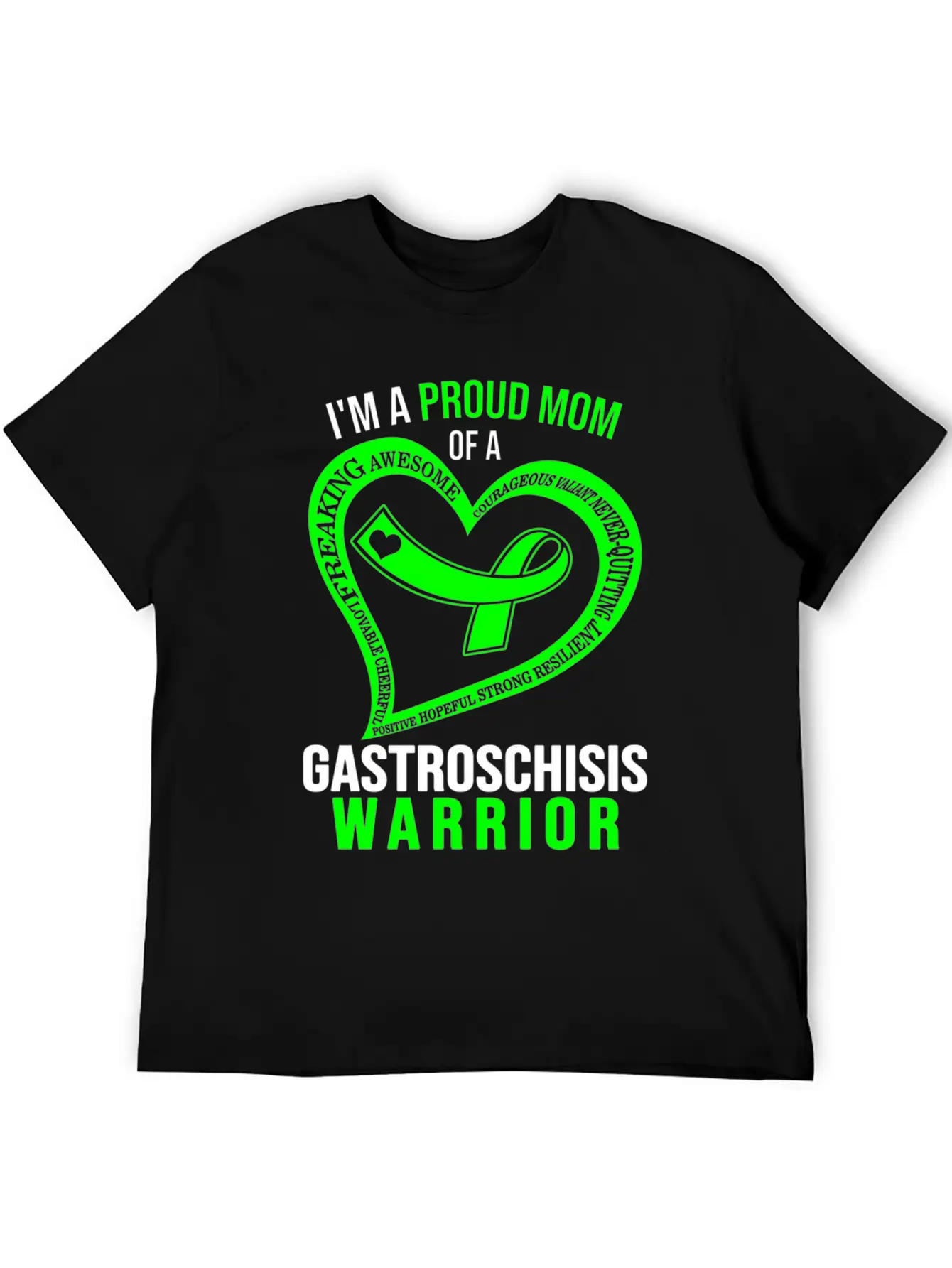 I'M Proud Mom Of Gastroschisis Warrior Green Ribbo Classic Cotton Tee – Unisex Comfort For Any Season