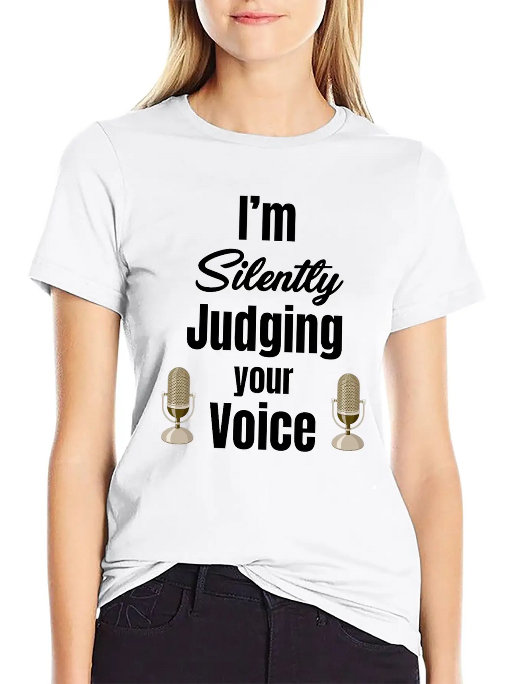 I'm Silently Judging Your Voice Funny Vocal Essential Cotton Tee For Daily Outfits – Unisex Style