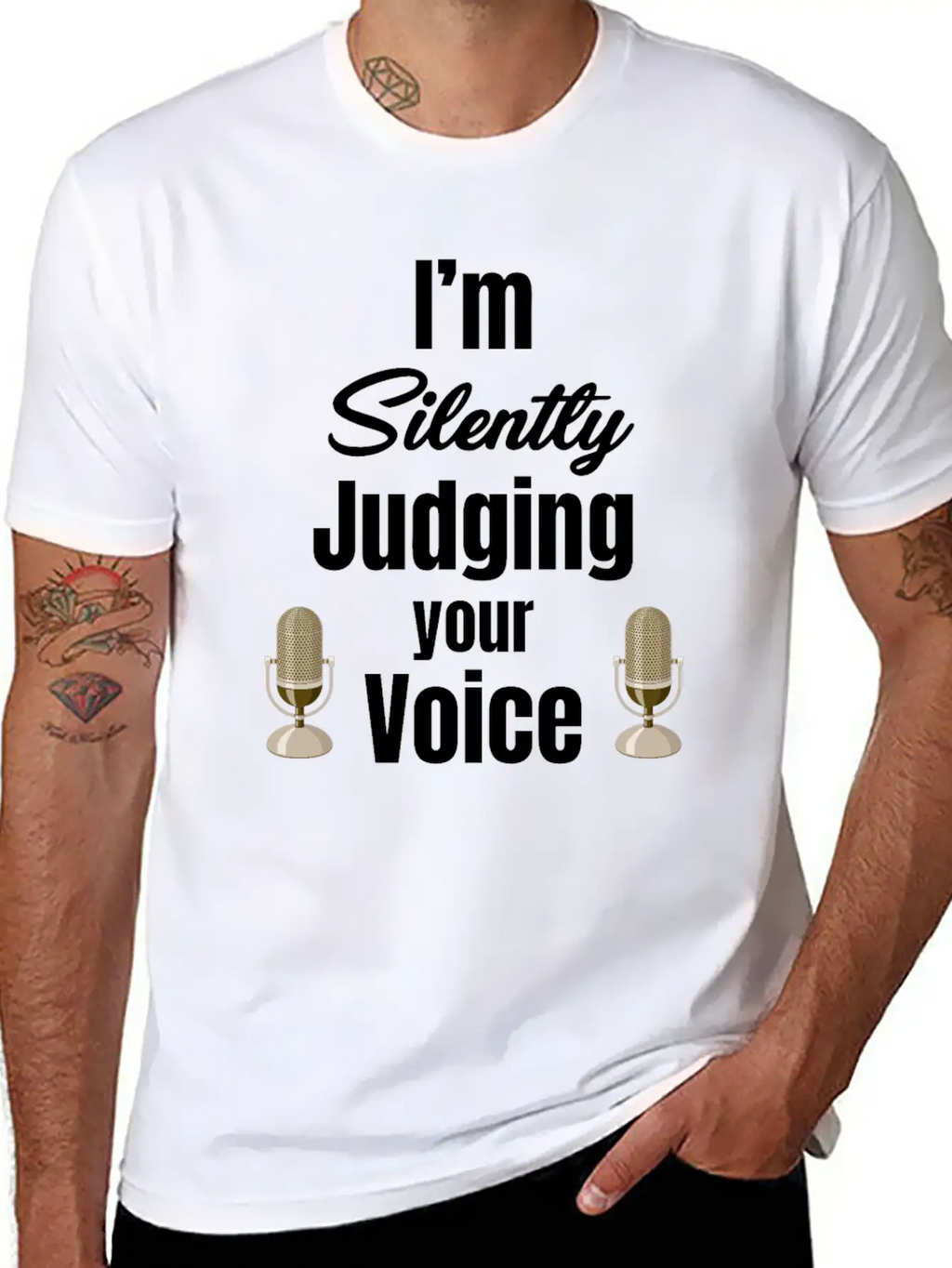 I'm Silently Judging Your Voice Funny Vocal Essential Cotton Tee For Daily Outfits – Unisex Style