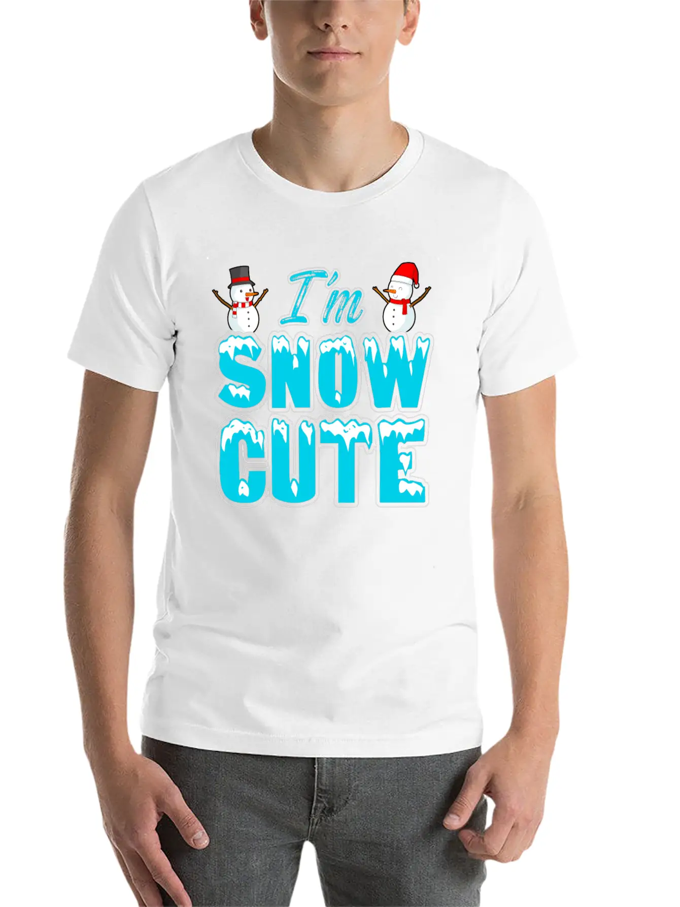 I'M Snow Cute Essential Cotton Tee For Daily Outfits – Unisex Style