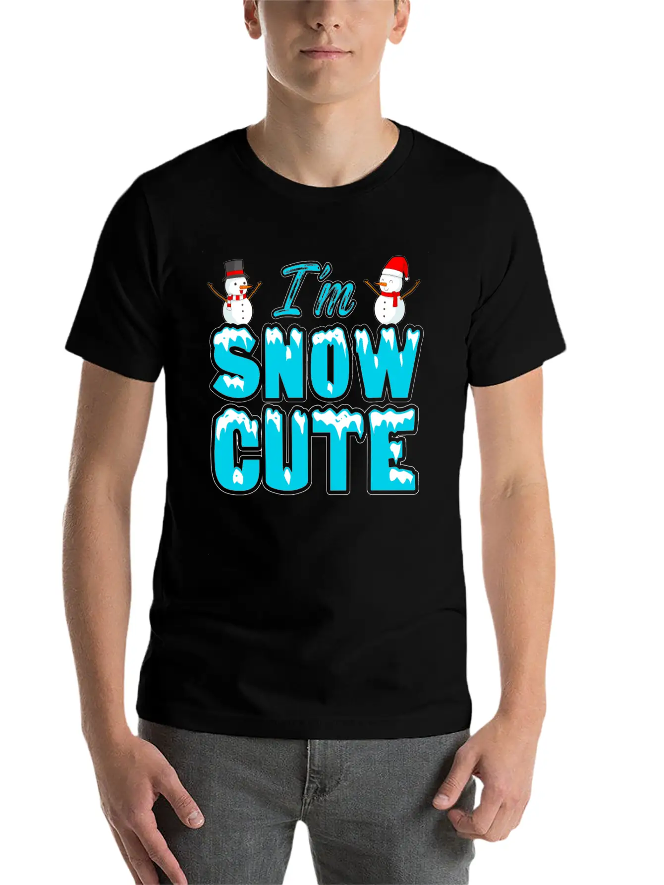 I'M Snow Cute Essential Cotton Tee For Daily Outfits – Unisex Style