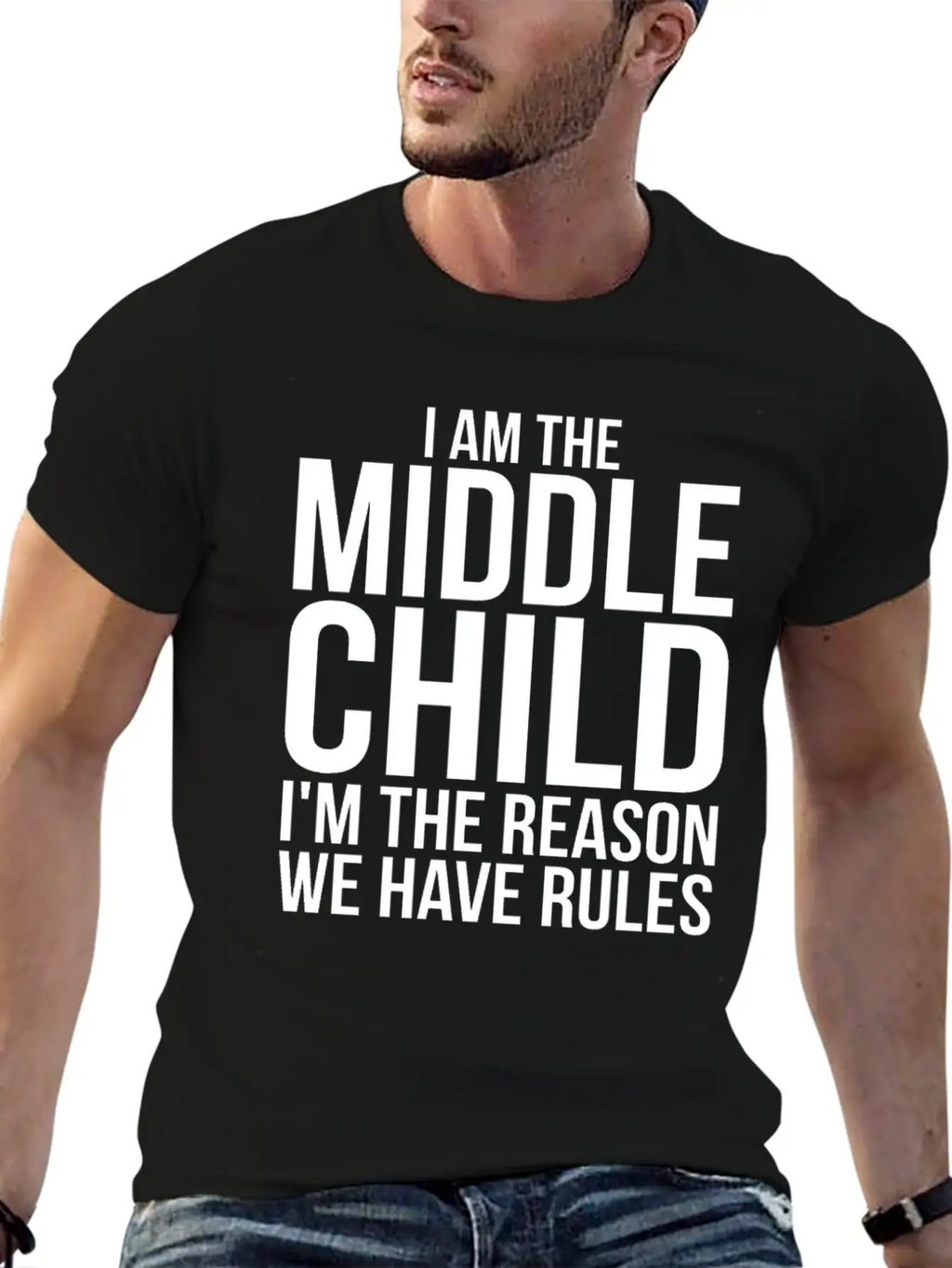 Im The Middle Child Im The Reason We Have Rules Basic Graphic T-Shirt – Daily Comfort In Soft Cotton