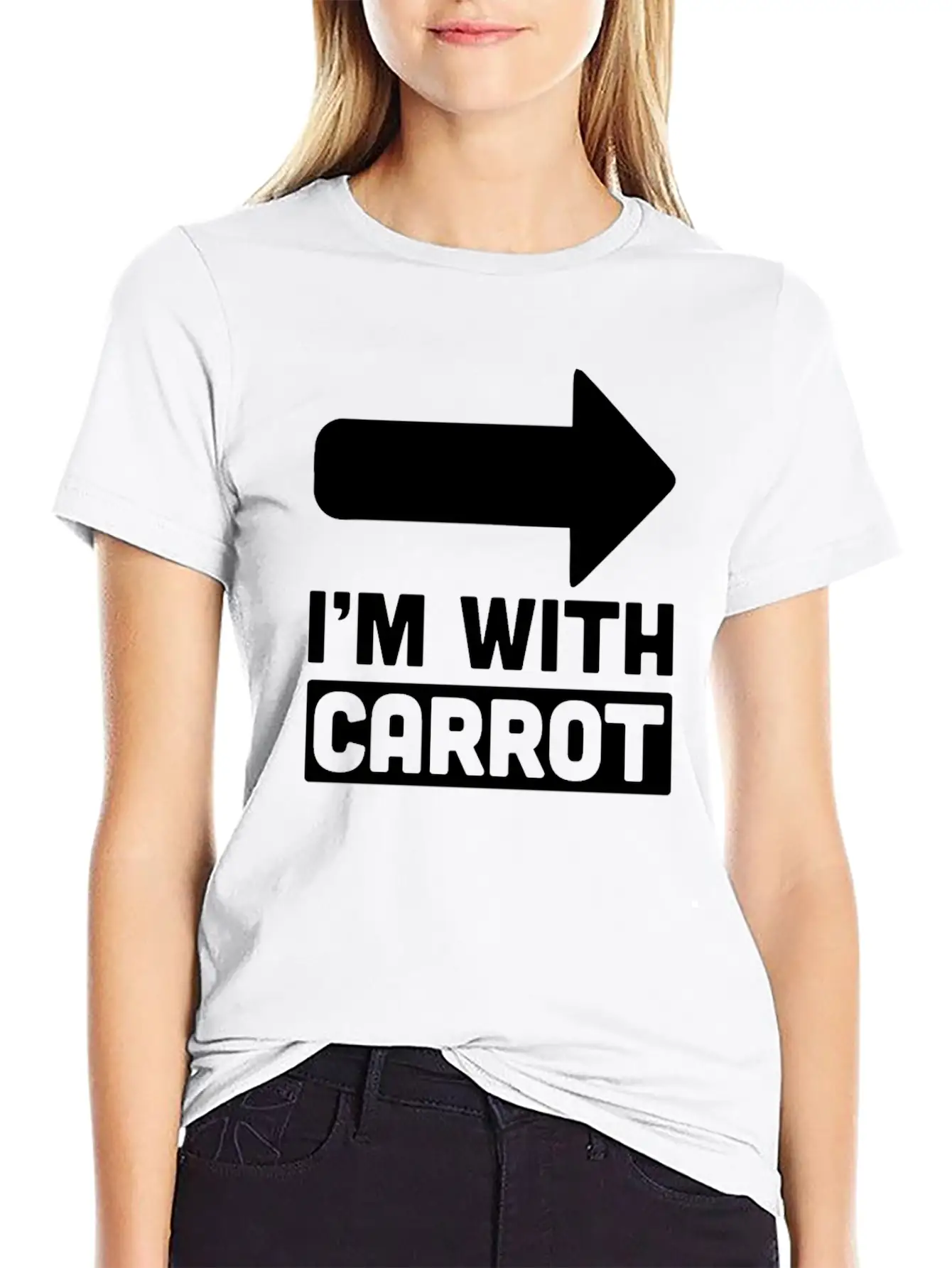 I'm With Carrot Arrow Right Vegetable Sarcastic Timeless Short Sleeve Tee – Comfy And Minimalist Design