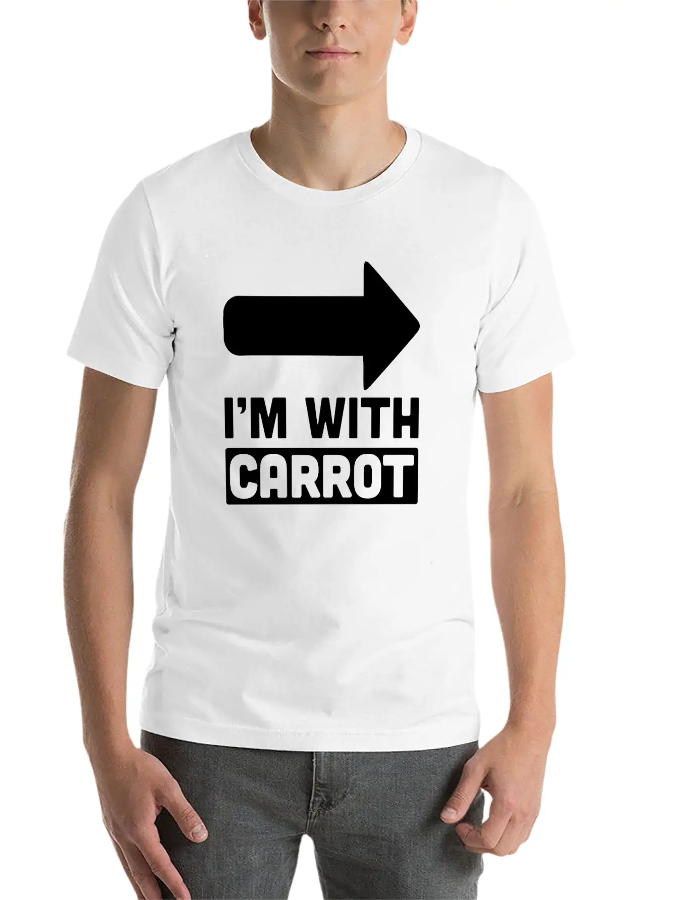 I'm With Carrot Arrow Right Vegetable Sarcastic Timeless Short Sleeve Tee – Comfy And Minimalist Design