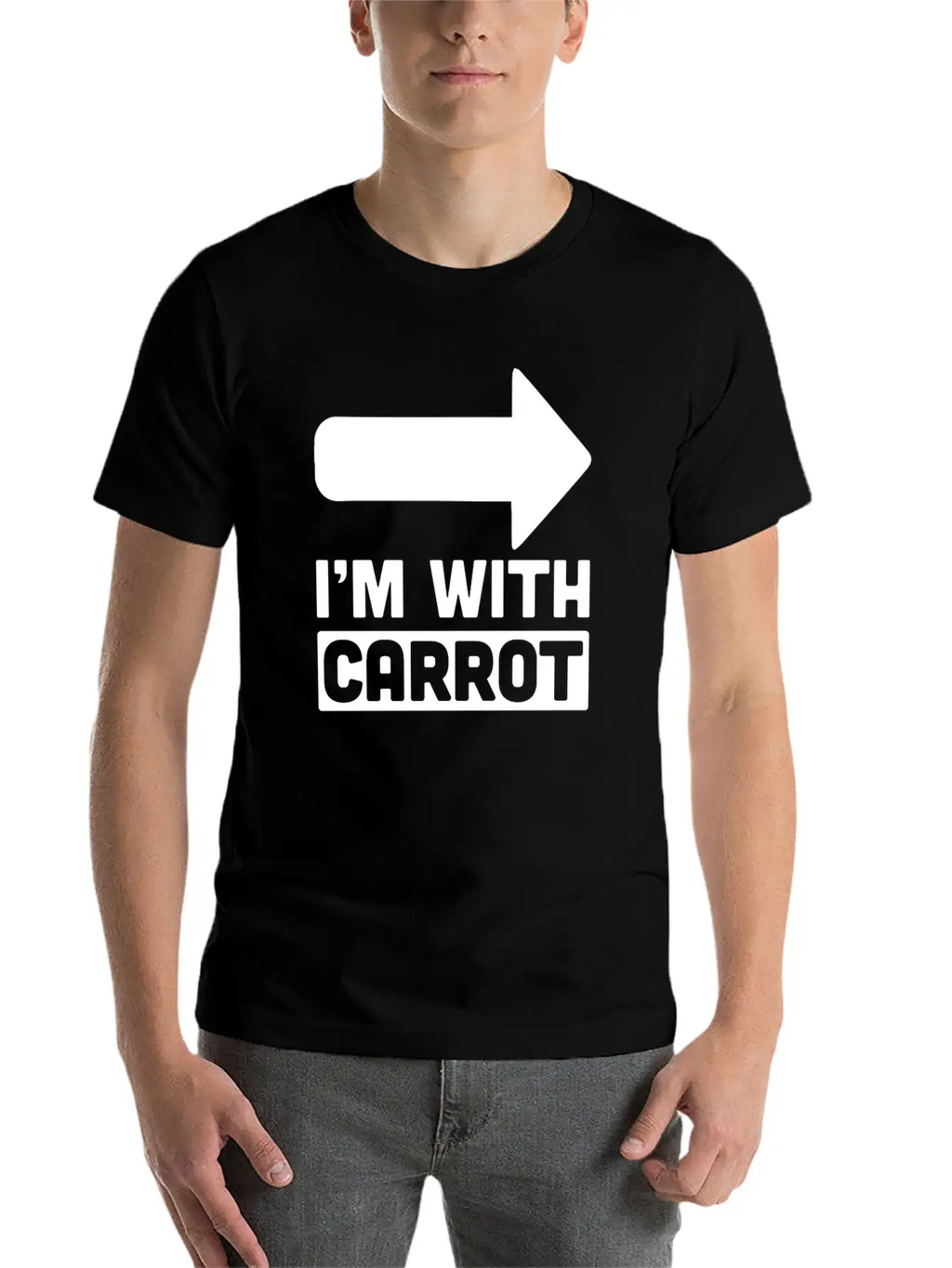 I'm With Carrot Arrow Right Vegetable Sarcastic Timeless Short Sleeve Tee – Comfy And Minimalist Design