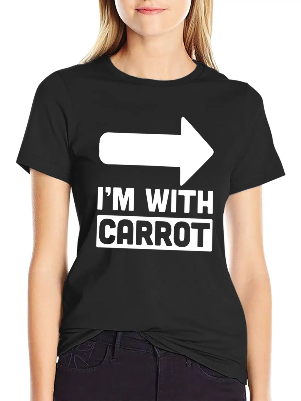I'm With Carrot Arrow Right Vegetable Sarcastic Timeless Short Sleeve Tee – Comfy And Minimalist Design