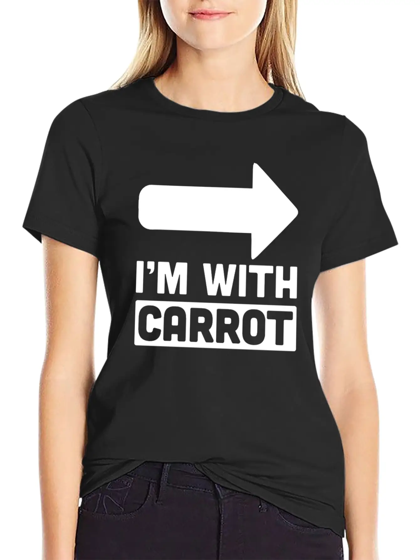 I'm With Carrot Arrow Right Vegetable Sarcastic Timeless Short Sleeve Tee – Comfy And Minimalist Design