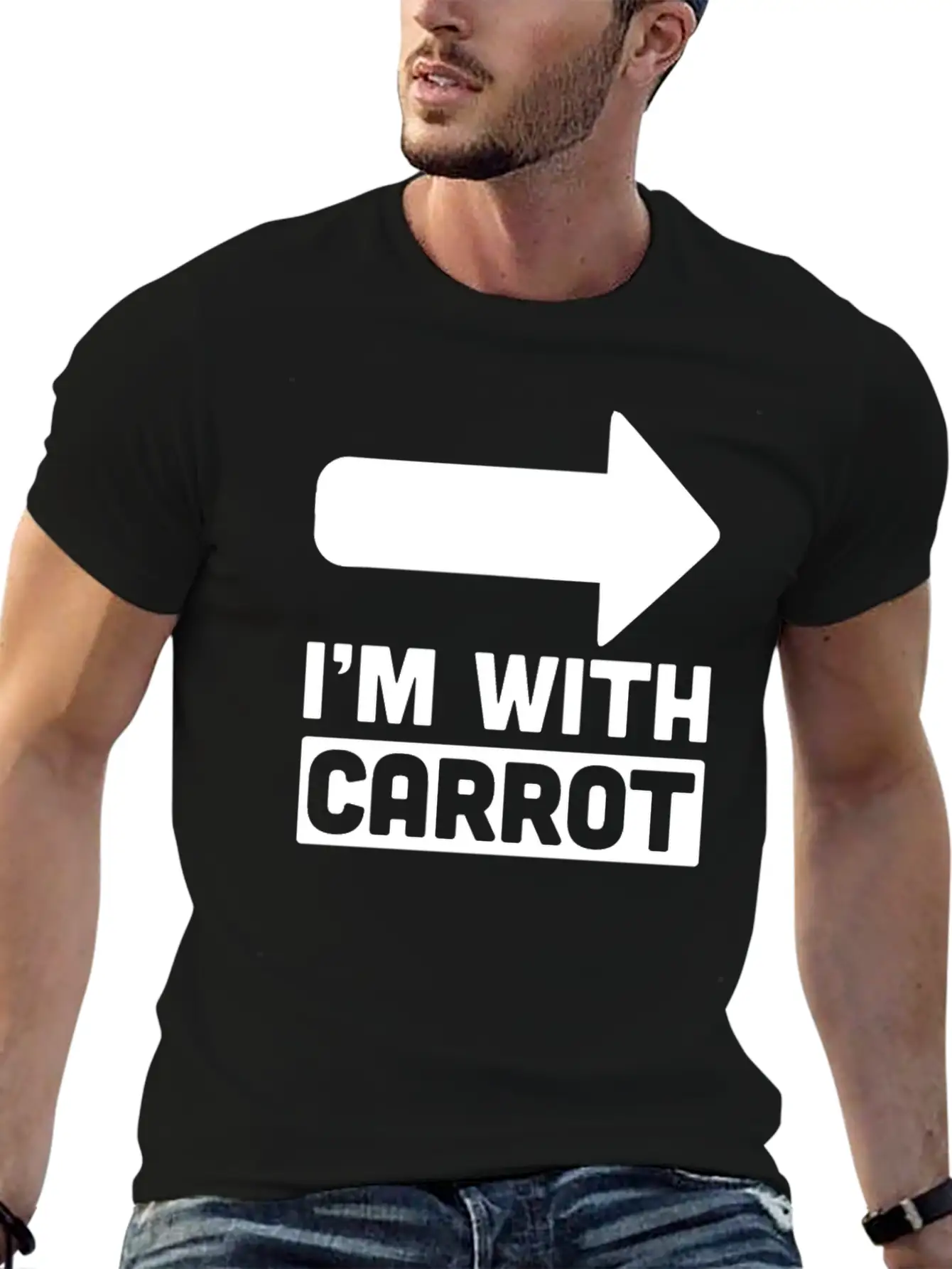 I'm With Carrot Arrow Right Vegetable Sarcastic Timeless Short Sleeve Tee – Comfy And Minimalist Design