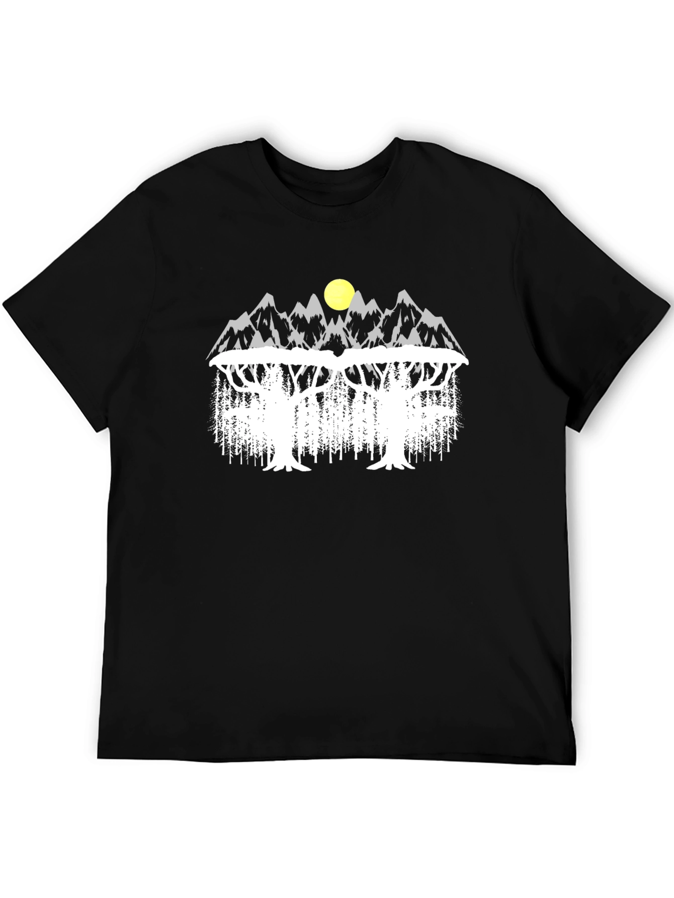 Mountain & Tree Graphic Tee - Nature Inspired Design