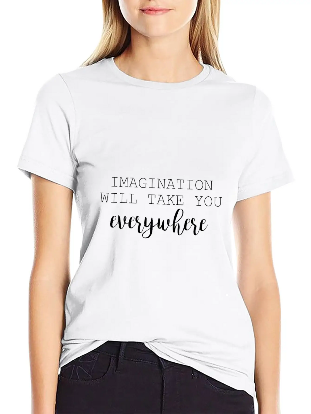 Imagination Imagination Spirit Saying Stylish Everyday T-Shirt – Unisex Basic Cotton Tee
