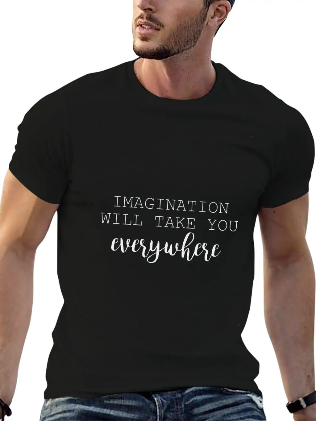 Imagination Imagination Spirit Saying Stylish Everyday T-Shirt – Unisex Basic Cotton Tee