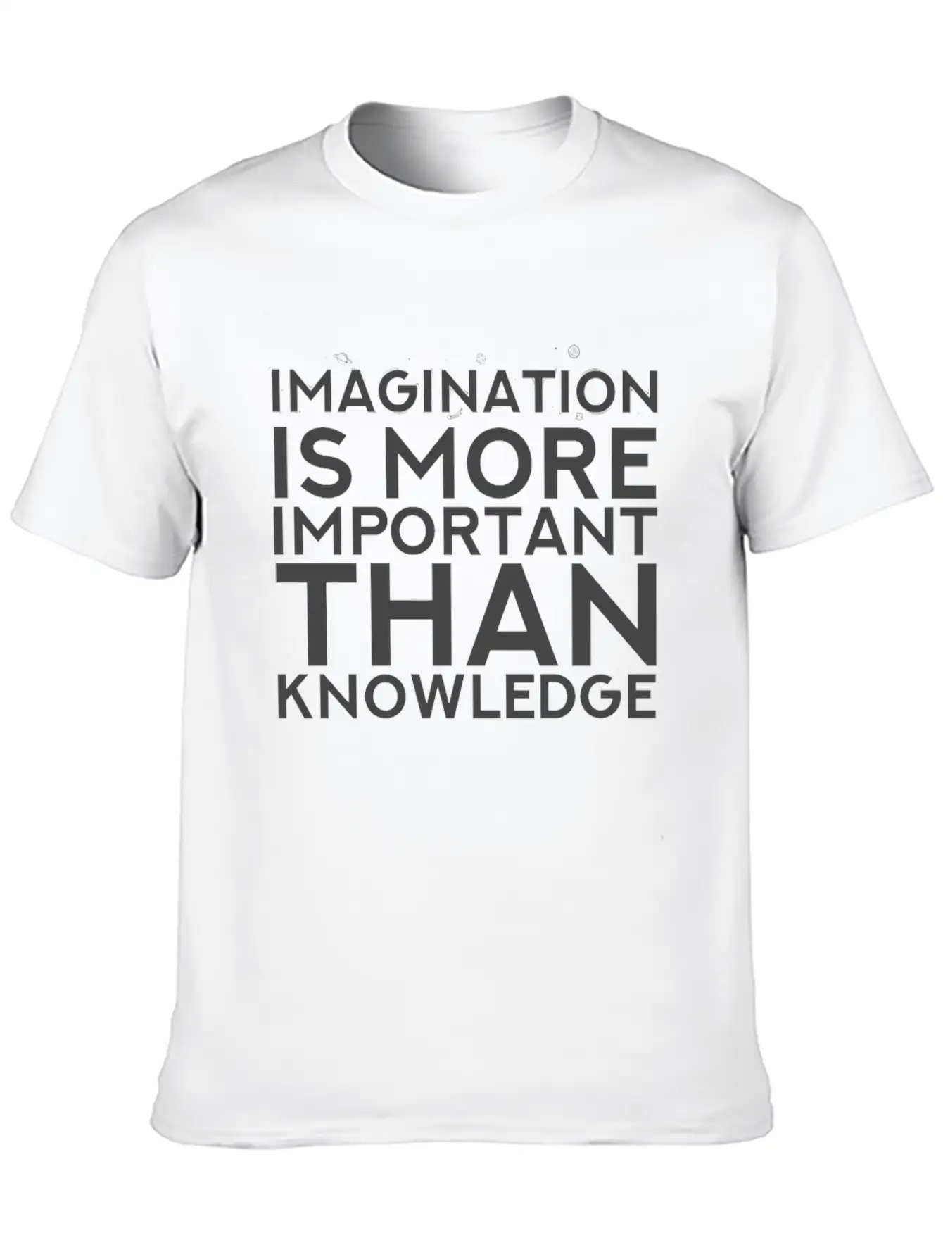 Imagination More Important Than Knowledge Quote Unisex Casual T-Shirt – Clean Design For Daily Comfort