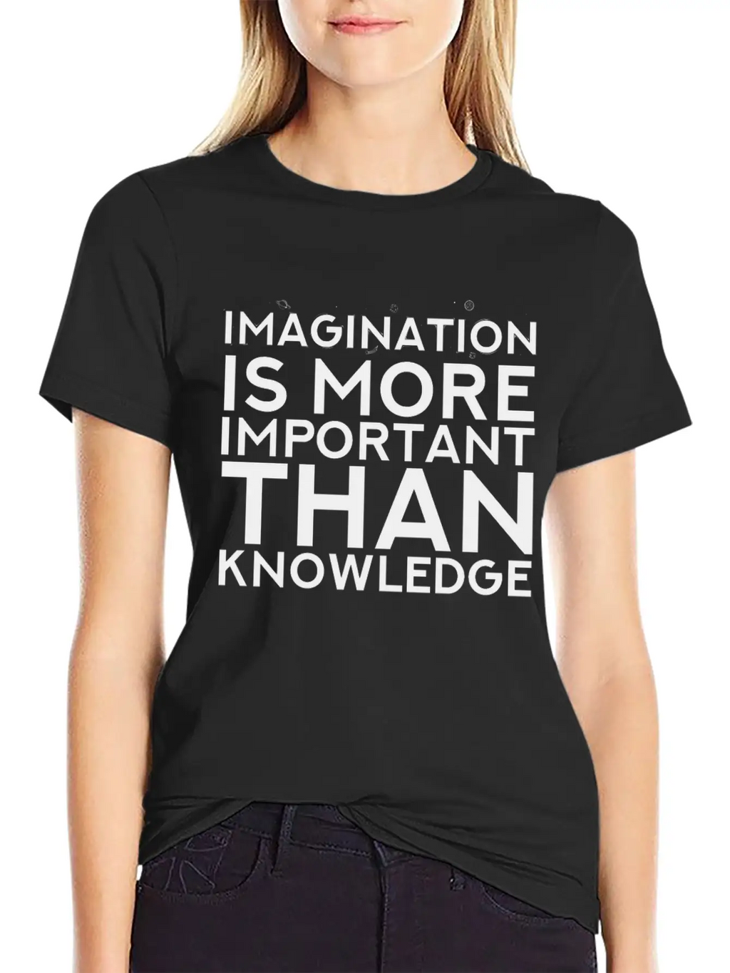 Imagination More Important Than Knowledge Quote Unisex Casual T-Shirt – Clean Design For Daily Comfort