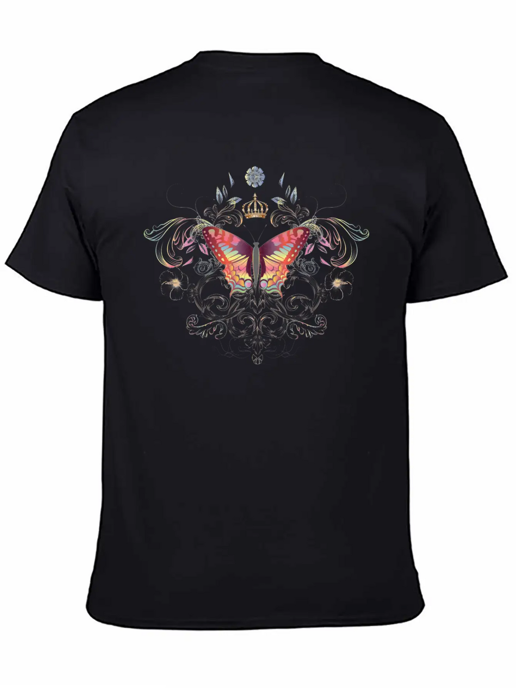 Imaginative Butterfly With Crown Classic Cotton Tee – Unisex Comfort For Any Season