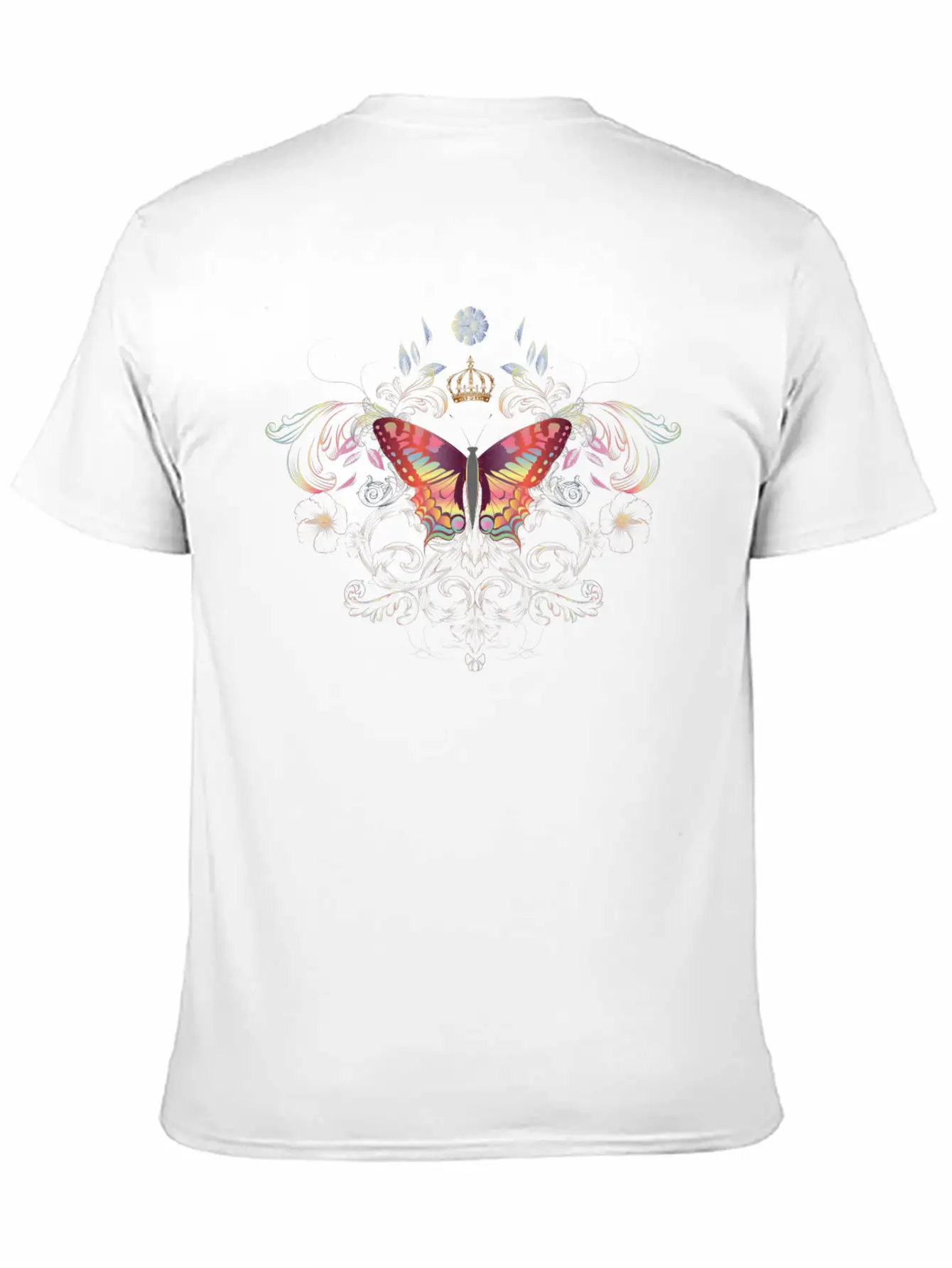 Imaginative Butterfly With Crown Classic Cotton Tee – Unisex Comfort For Any Season