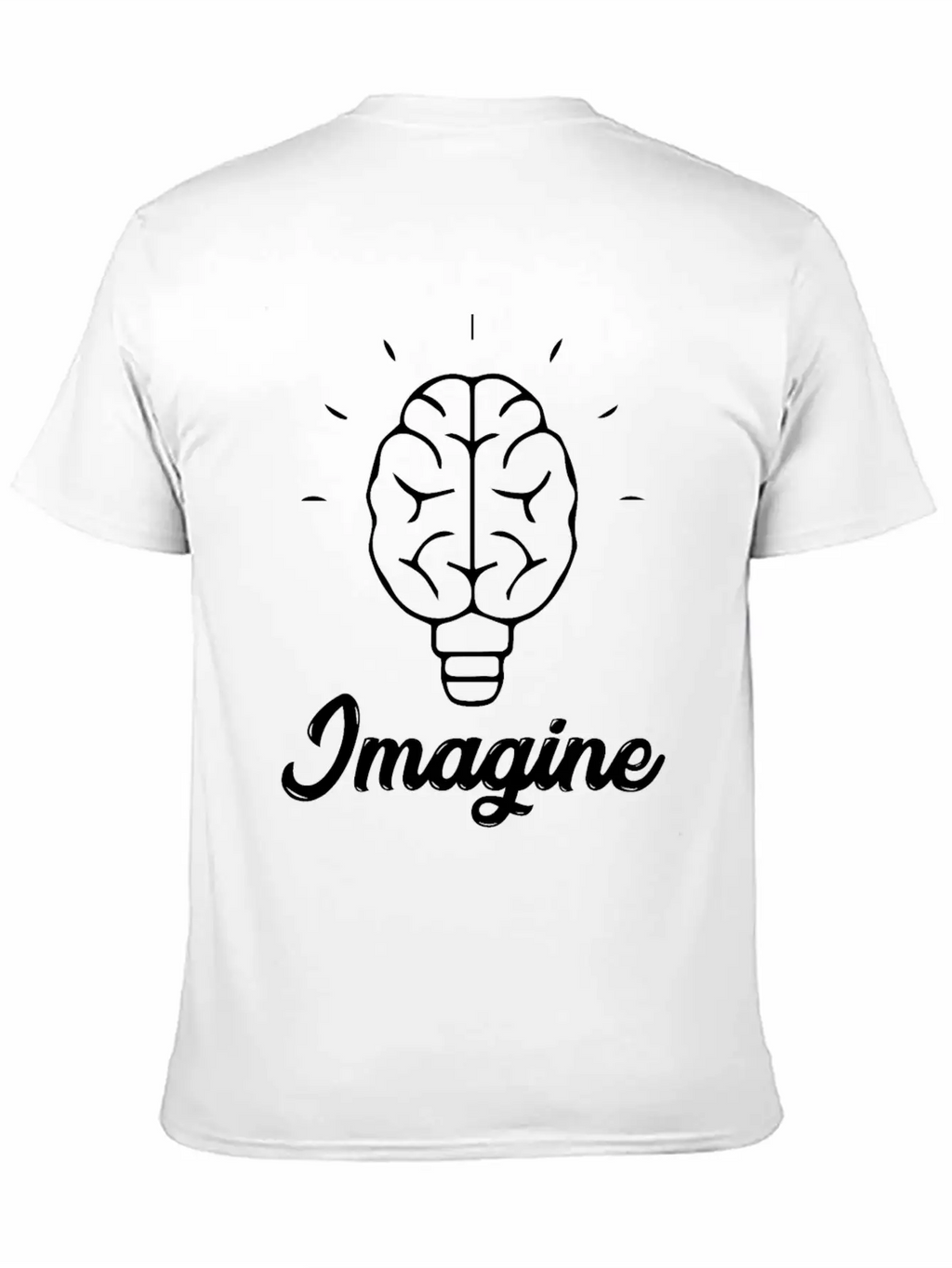 Imagine Brain Bulb Basic Graphic T-Shirt – Daily Comfort In Soft Cotton