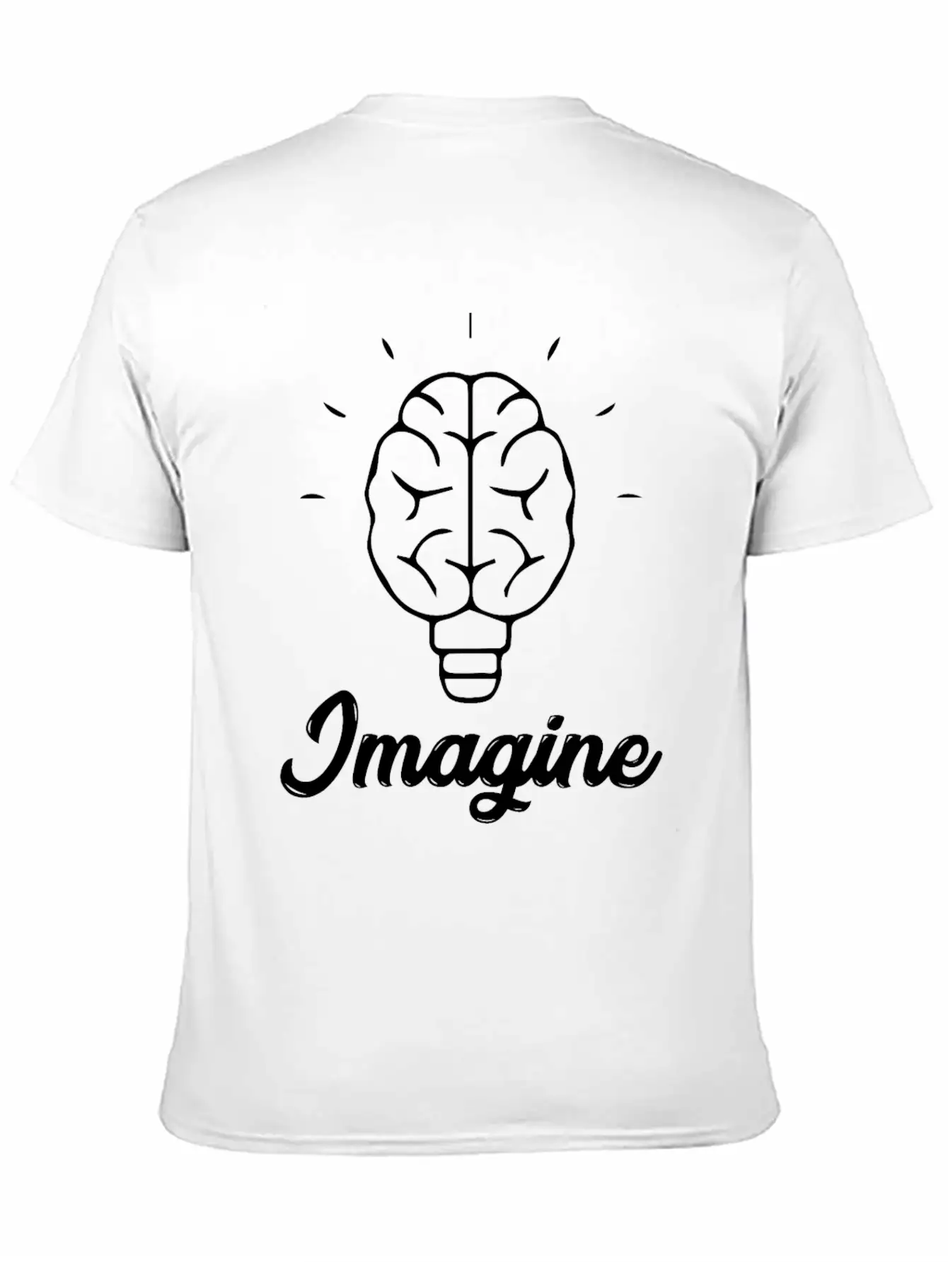 Imagine Brain Bulb Basic Graphic T-Shirt – Daily Comfort In Soft Cotton
