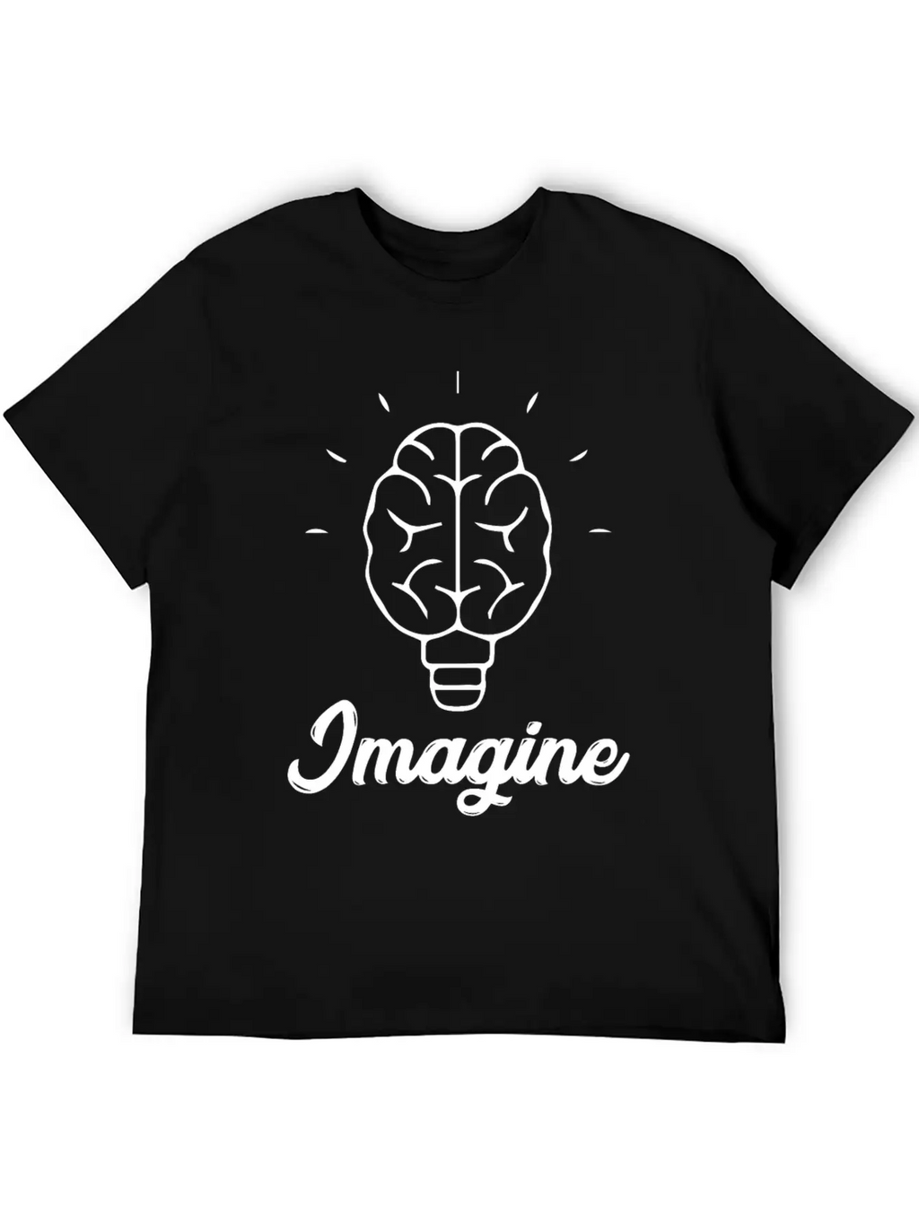 Imagine Brain Bulb Basic Graphic T-Shirt – Daily Comfort In Soft Cotton