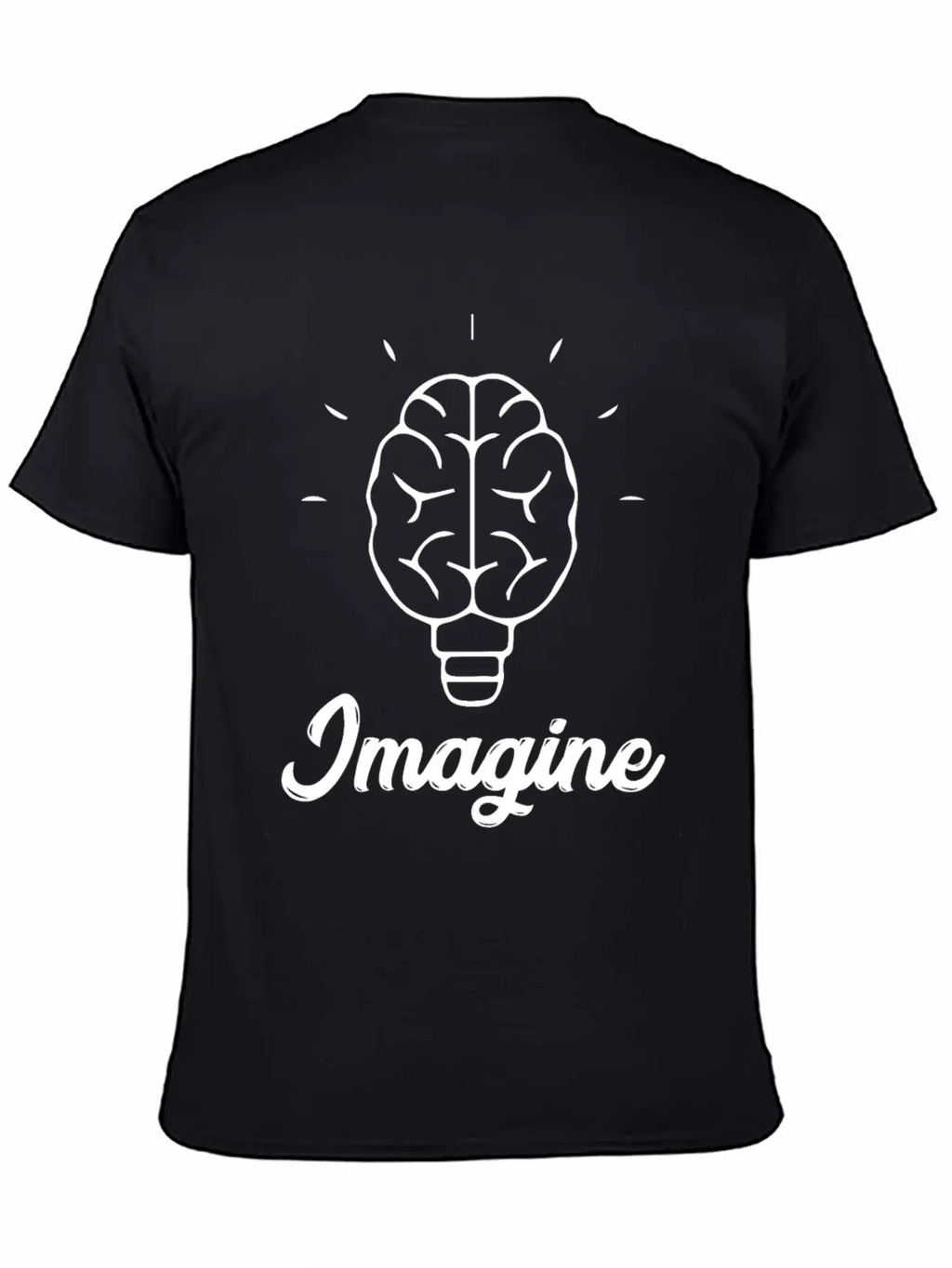 Imagine Brain Bulb Basic Graphic T-Shirt – Daily Comfort In Soft Cotton