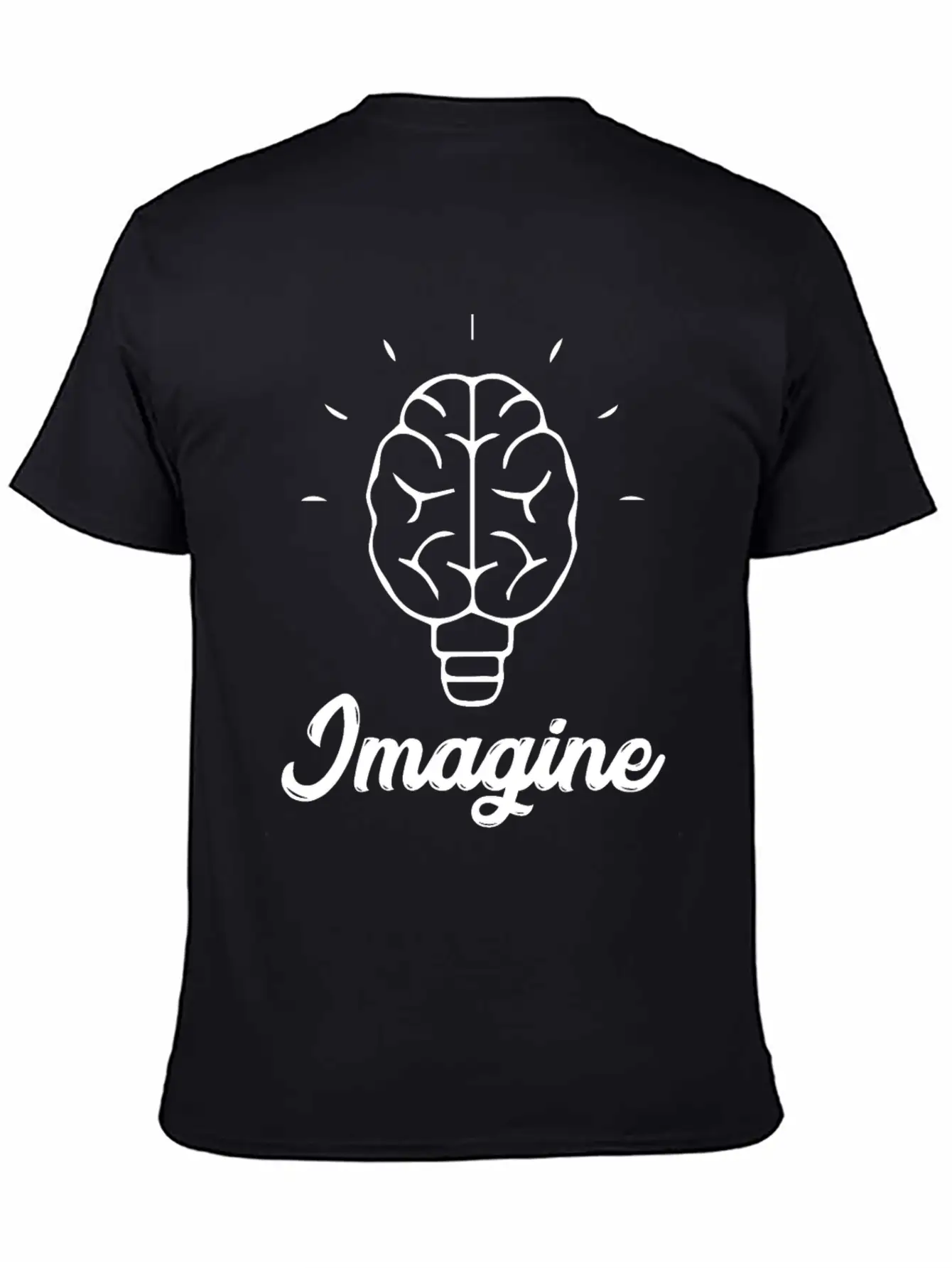 Imagine Brain Bulb Basic Graphic T-Shirt – Daily Comfort In Soft Cotton