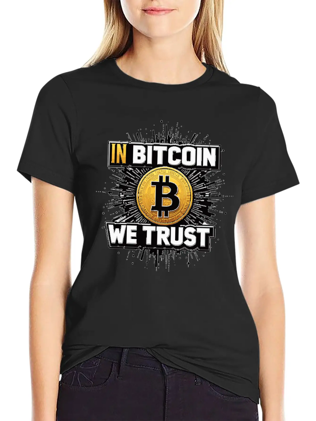 In Bitcoin We Trust Cryptocurrency BTC Bitcoin Timeless Short Sleeve Tee – Comfy And Minimalist Design