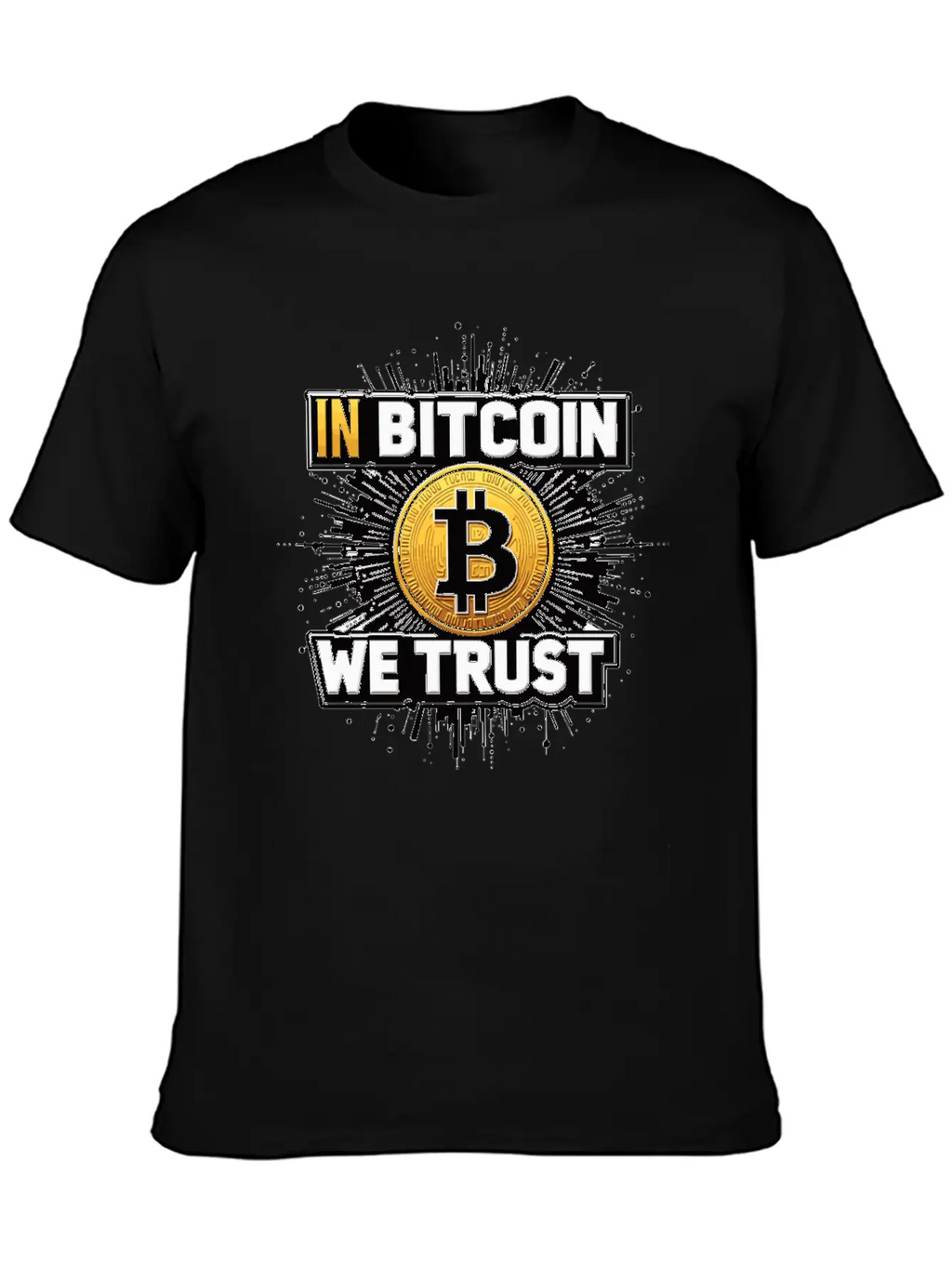 In Bitcoin We Trust Cryptocurrency BTC Bitcoin Timeless Short Sleeve Tee – Comfy And Minimalist Design