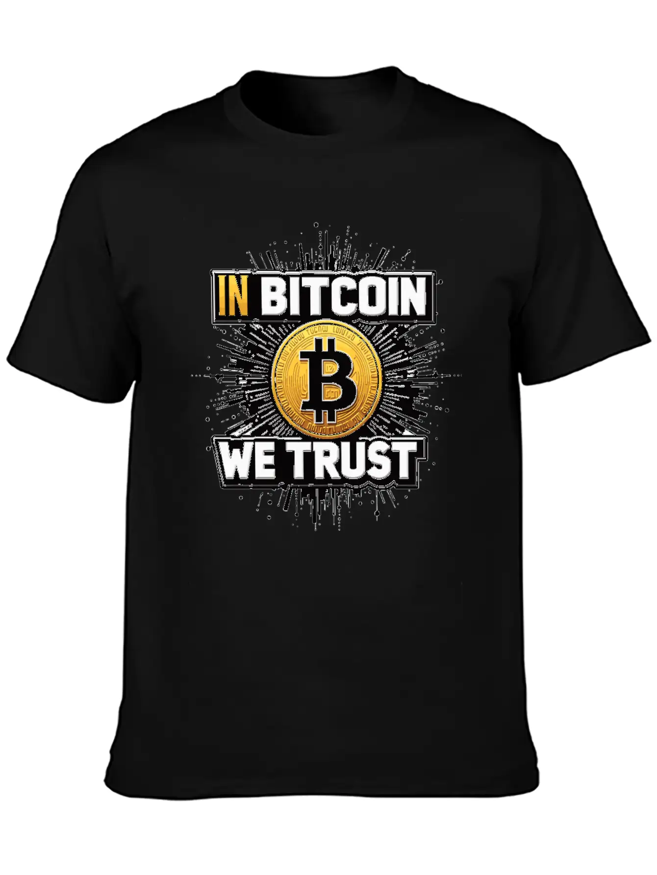 In Bitcoin We Trust Cryptocurrency BTC Bitcoin Timeless Short Sleeve Tee – Comfy And Minimalist Design