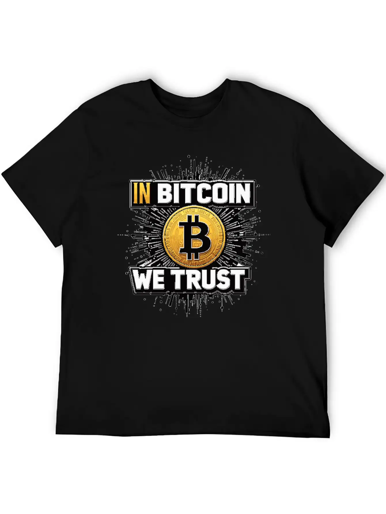 In Bitcoin We Trust Cryptocurrency BTC Bitcoin Timeless Short Sleeve Tee – Comfy And Minimalist Design