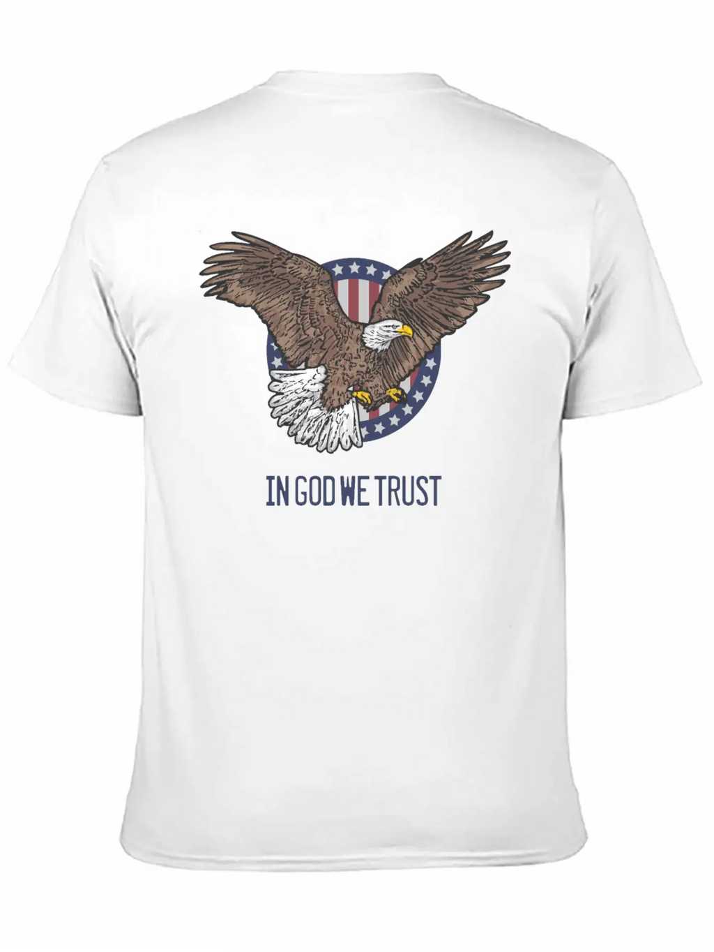 In God We Trust - Bald Eagle - Patriotic Relaxed Everyday Tee – Lightweight And Durable Cotton