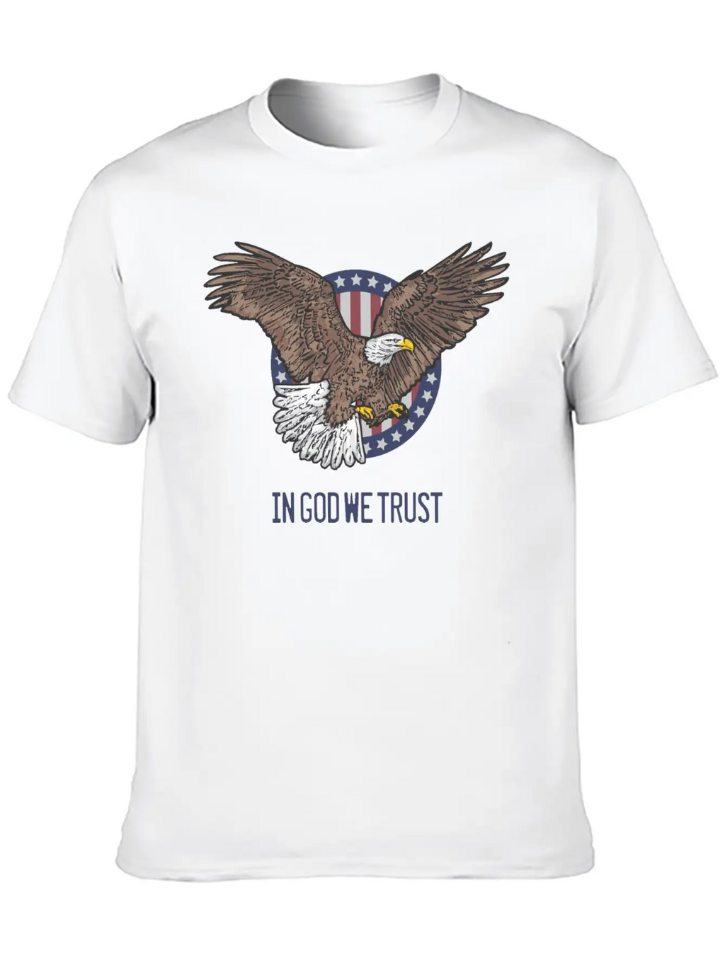 In God We Trust - Bald Eagle - Patriotic Relaxed Everyday Tee – Lightweight And Durable Cotton