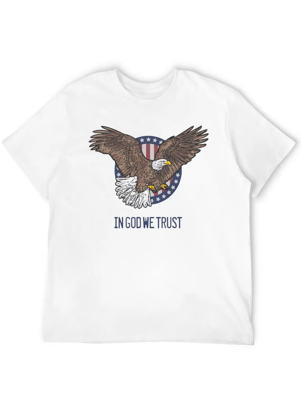 In God We Trust - Bald Eagle - Patriotic Relaxed Everyday Tee – Lightweight And Durable Cotton