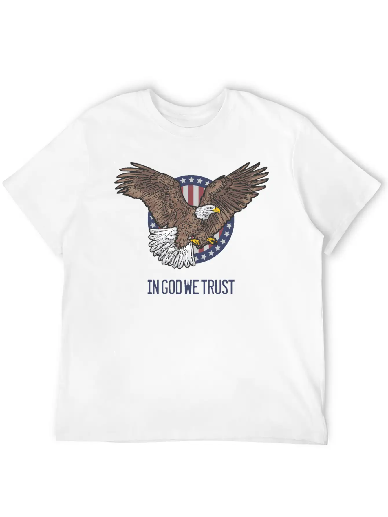 In God We Trust - Bald Eagle - Patriotic Relaxed Everyday Tee – Lightweight And Durable Cotton