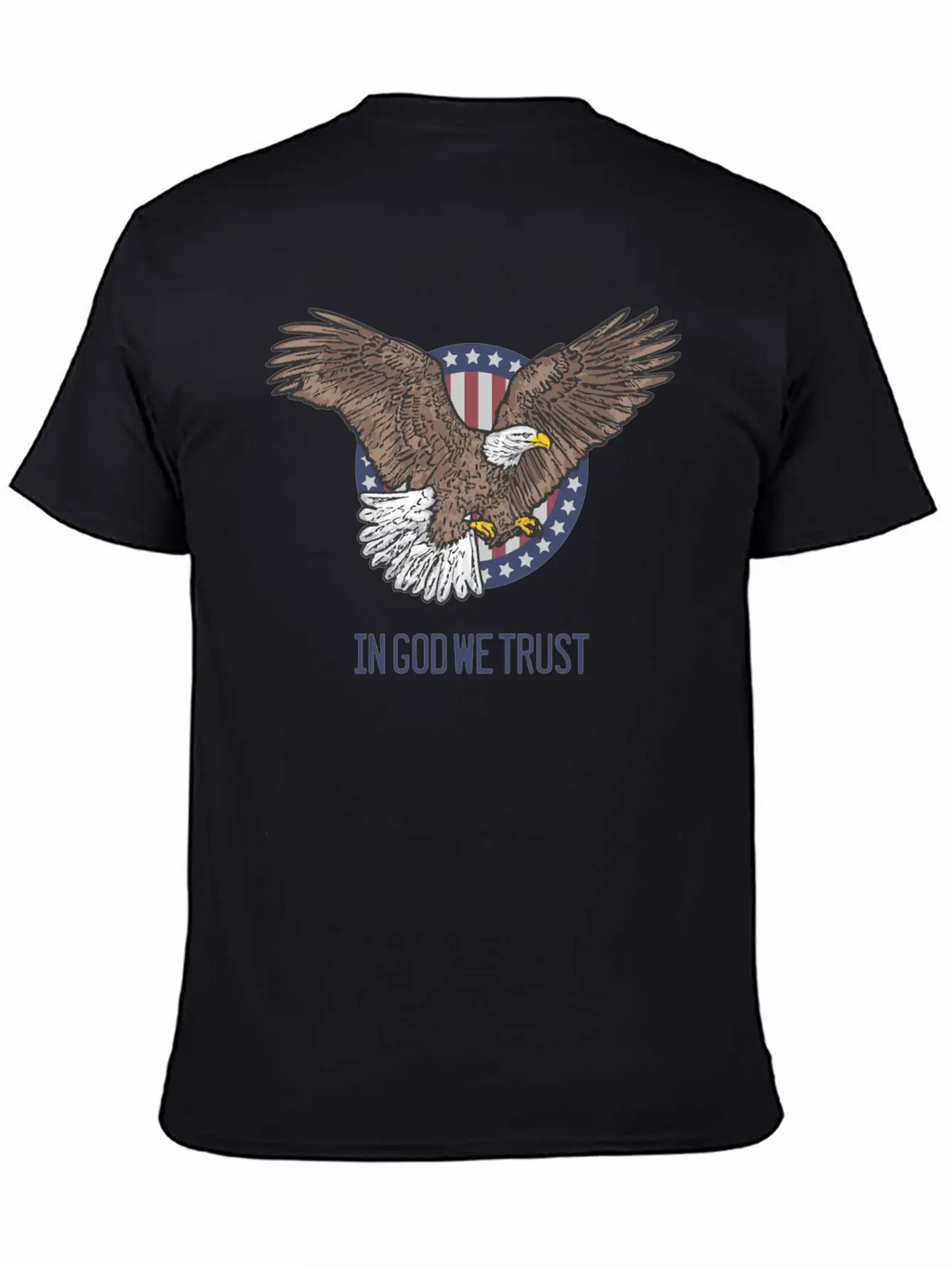 In God We Trust - Bald Eagle - Patriotic Relaxed Everyday Tee – Lightweight And Durable Cotton