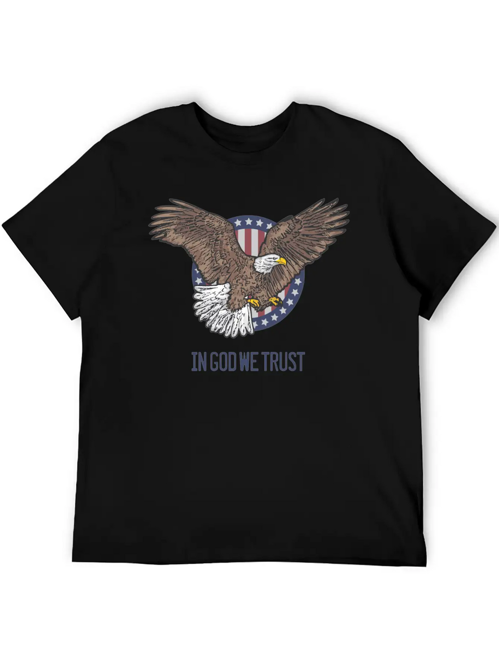In God We Trust - Bald Eagle - Patriotic Relaxed Everyday Tee – Lightweight And Durable Cotton