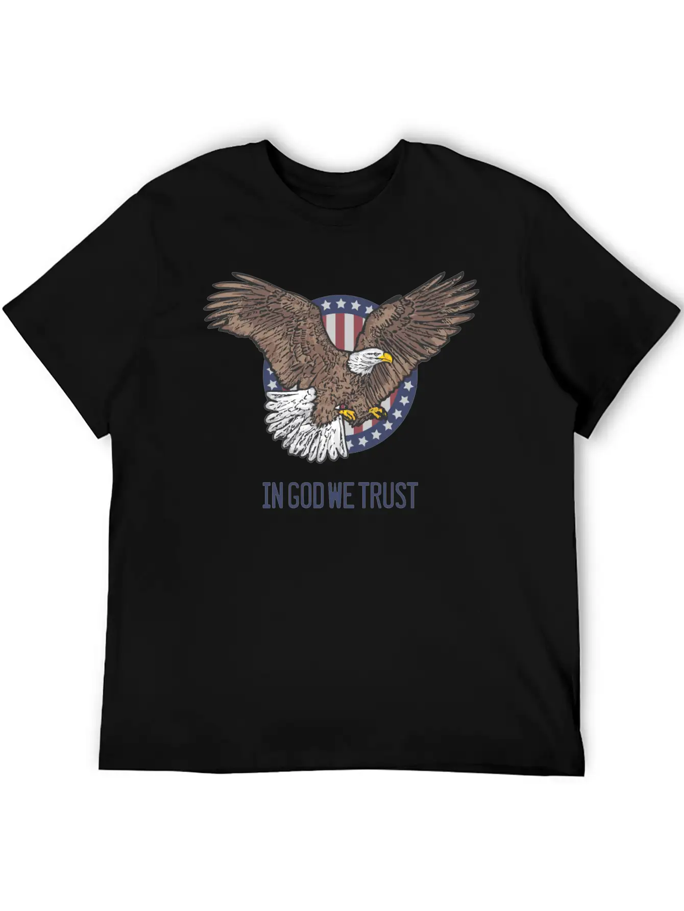 In God We Trust - Bald Eagle - Patriotic Relaxed Everyday Tee – Lightweight And Durable Cotton