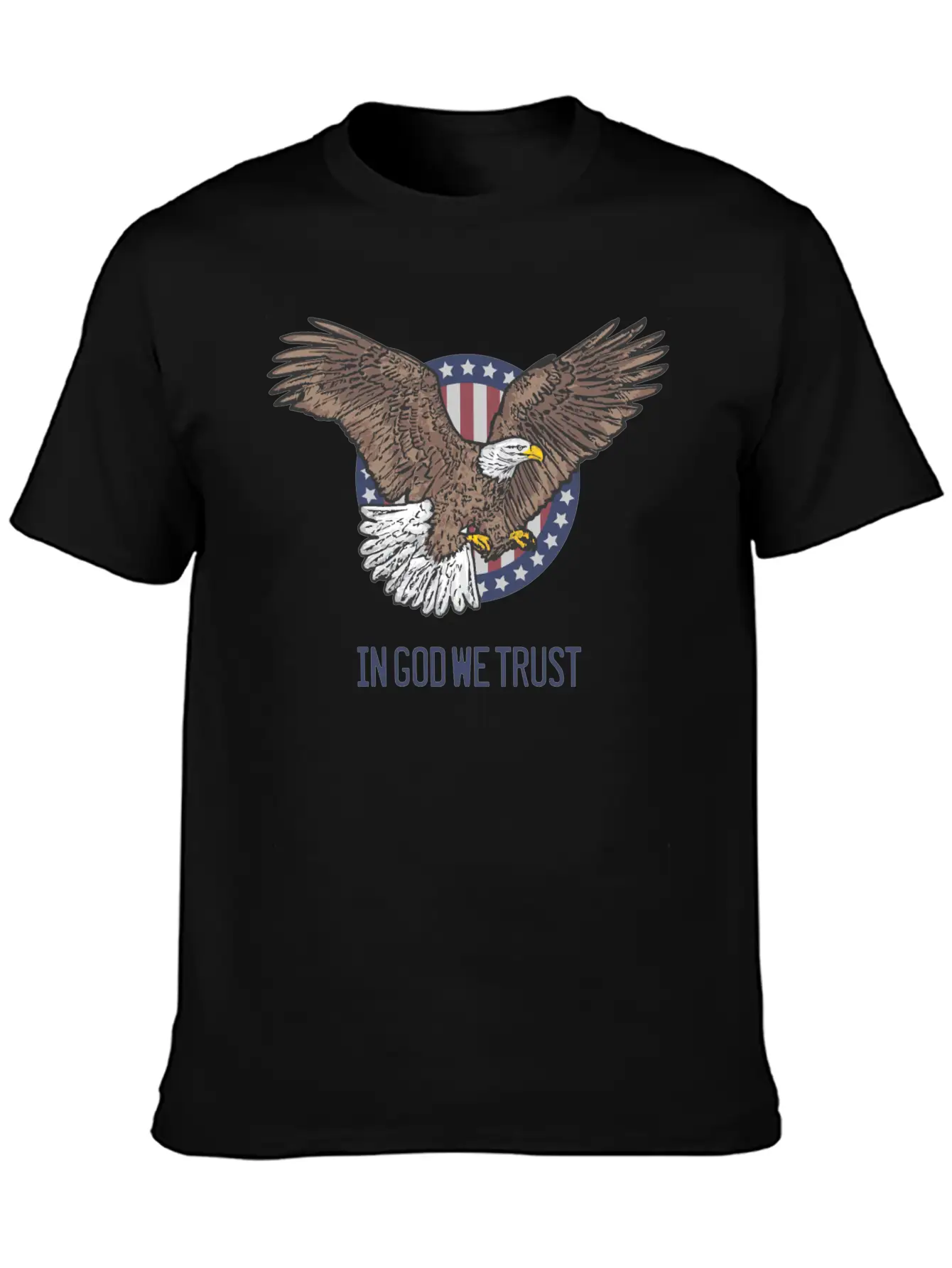 In God We Trust - Bald Eagle - Patriotic Relaxed Everyday Tee – Lightweight And Durable Cotton