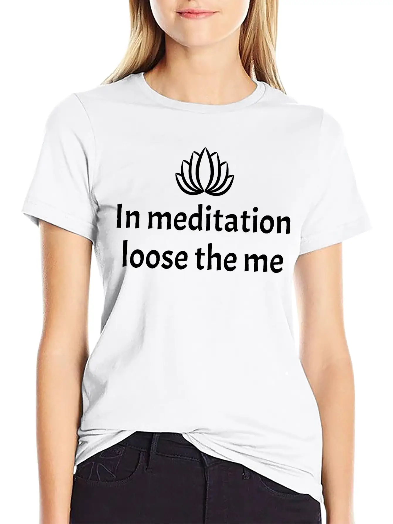 In Meditation Loose The Me Breathable Soft Cotton T-Shirt – Timeless Casual Look