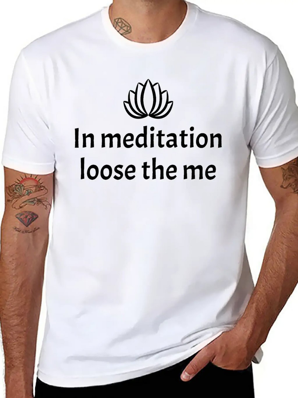 In Meditation Loose The Me Breathable Soft Cotton T-Shirt – Timeless Casual Look