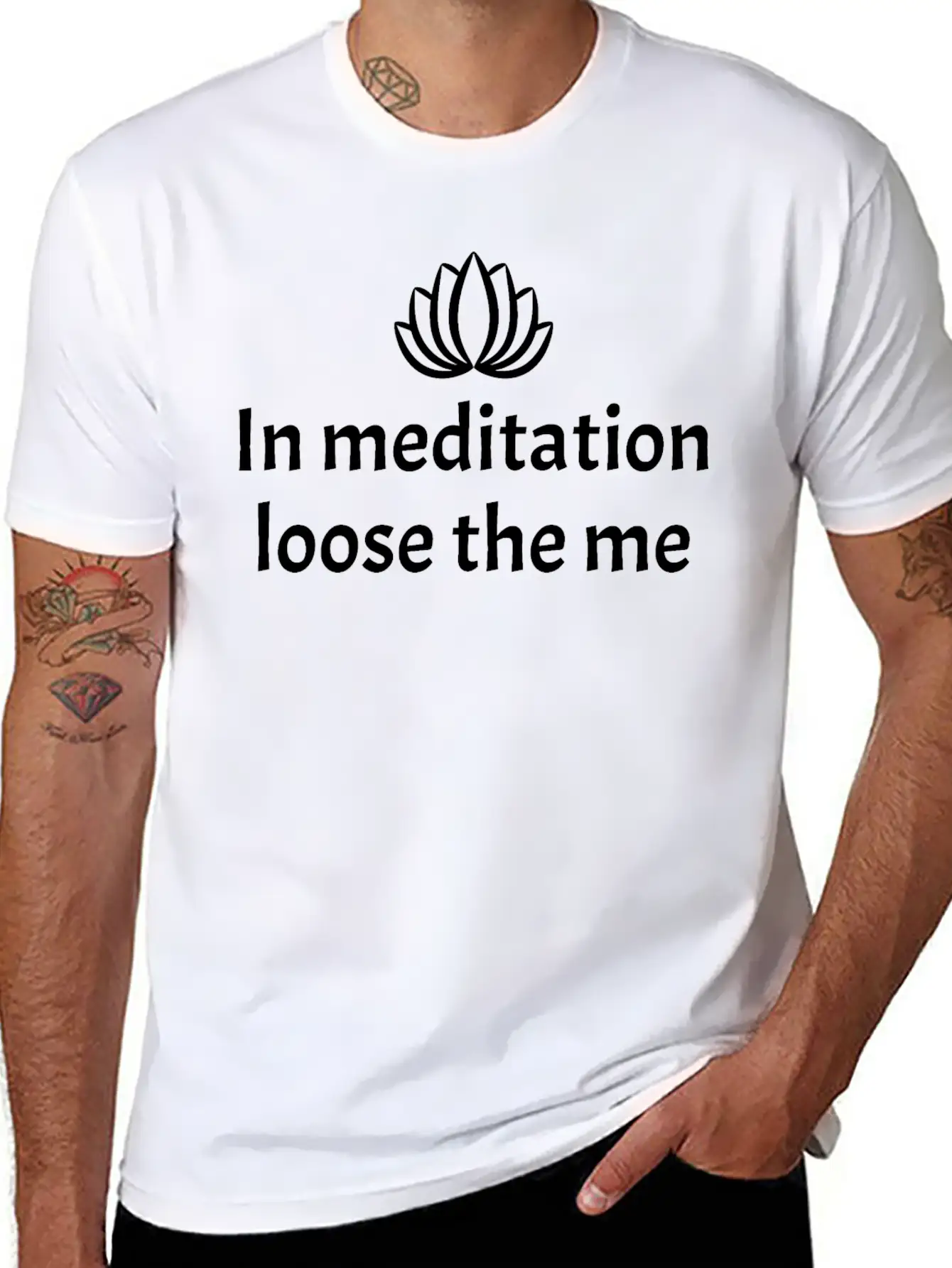 In Meditation Loose The Me Stylish Everyday T-Shirt – Unisex Basic Cotton Tee