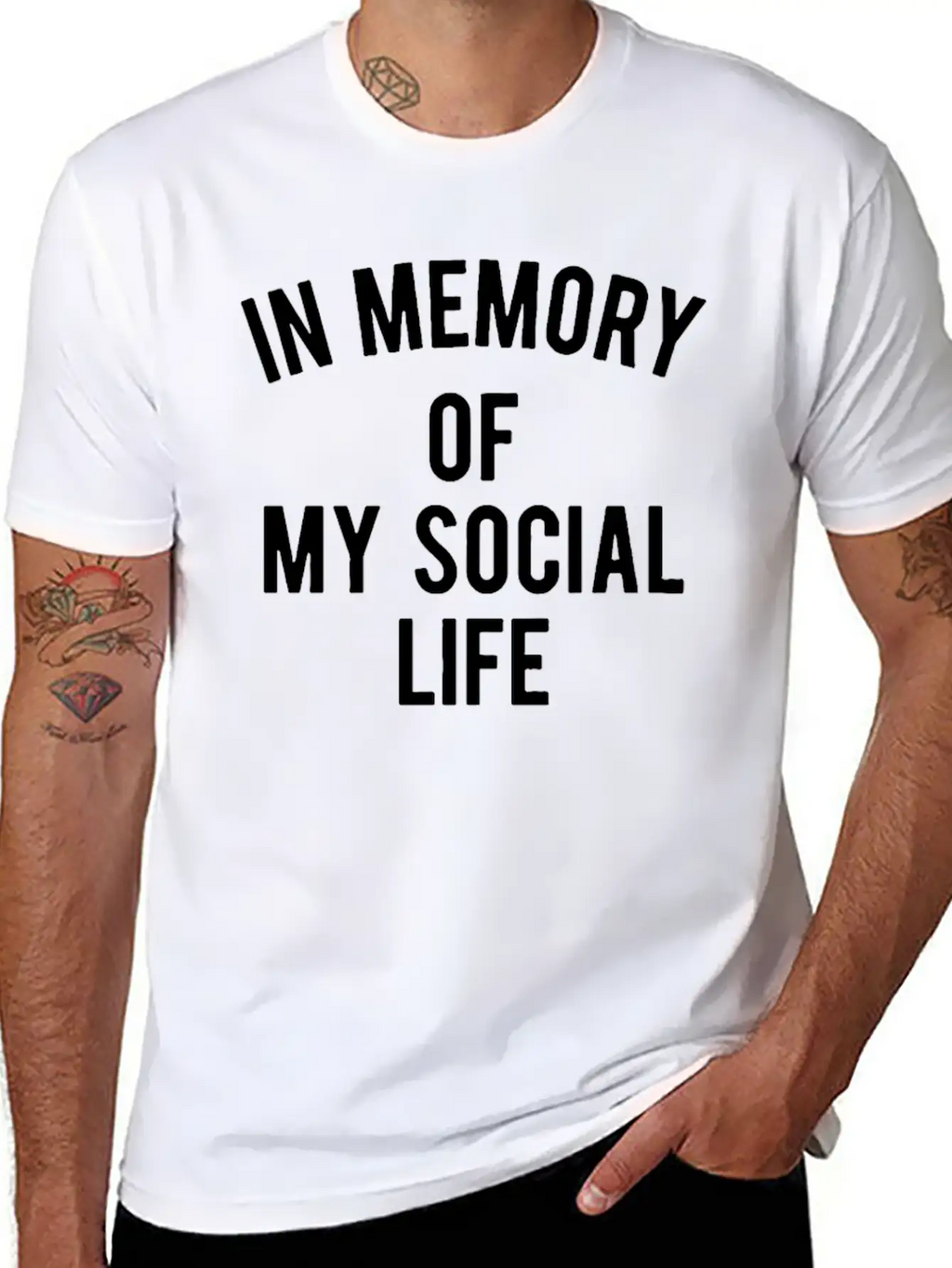 In Memory Of My Social Life Unisex Casual T-Shirt – Clean Design For Daily Comfort