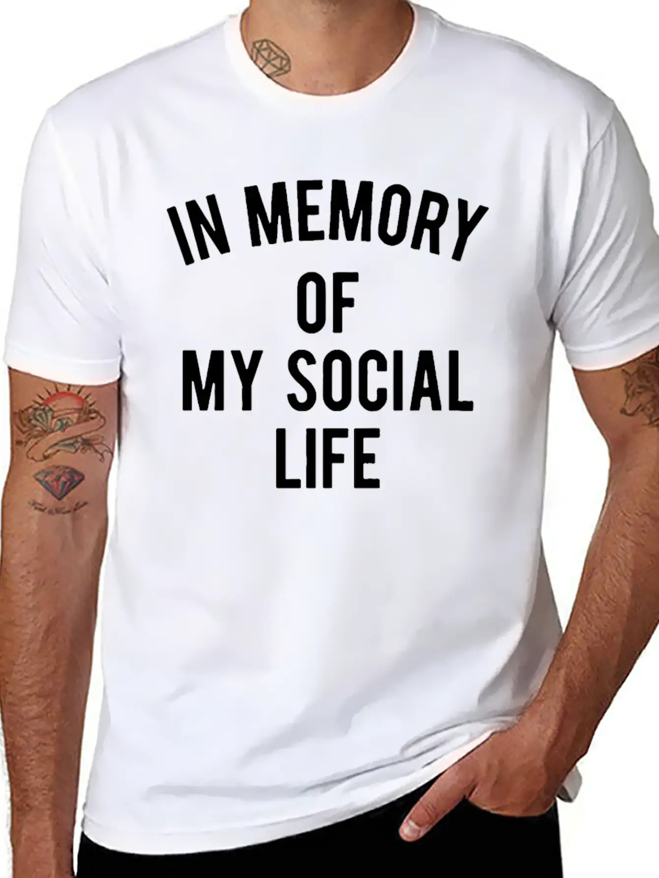 In Memory Of My Social Life Unisex Casual T-Shirt – Clean Design For Daily Comfort