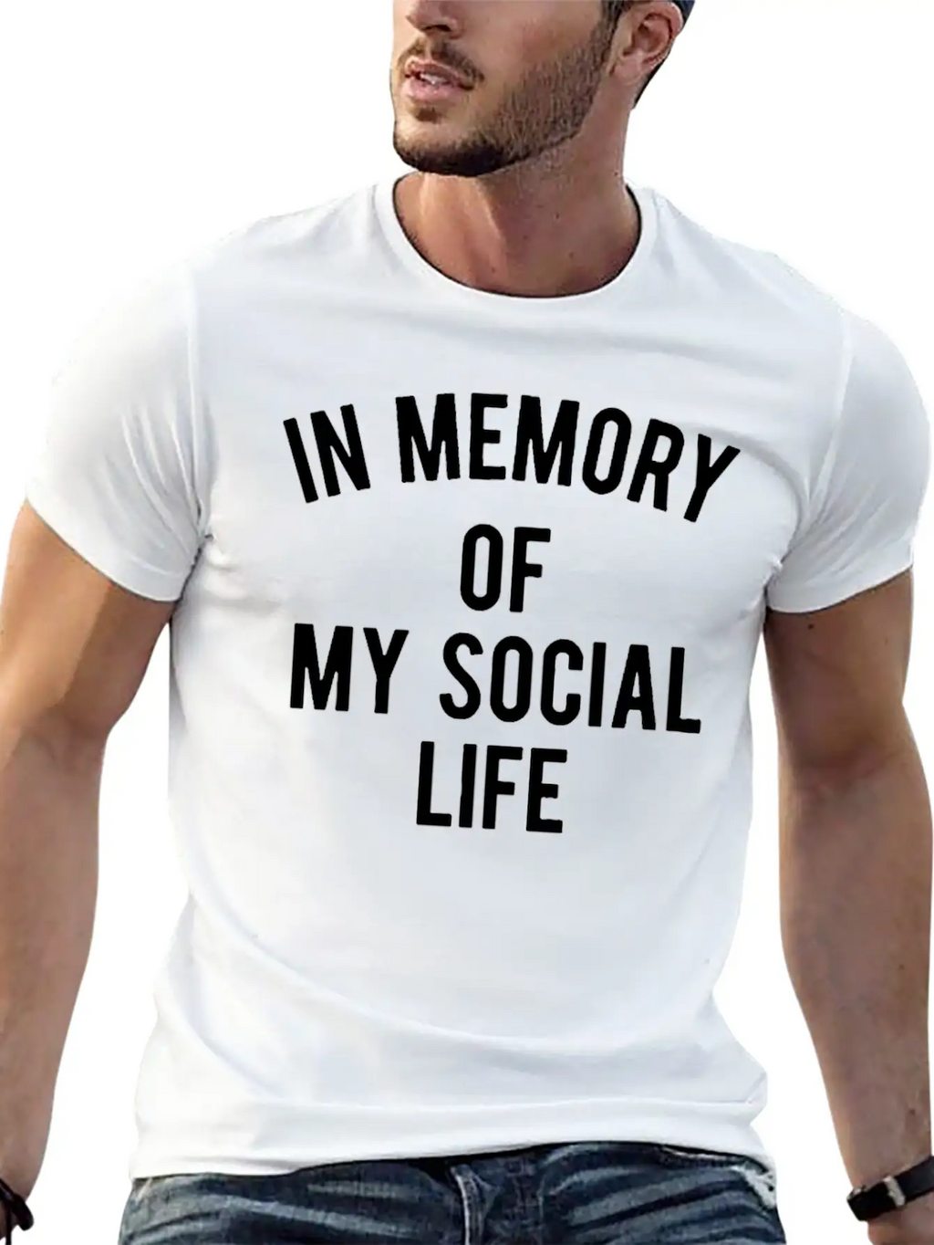 In Memory Of My Social Life Unisex Casual T-Shirt – Clean Design For Daily Comfort